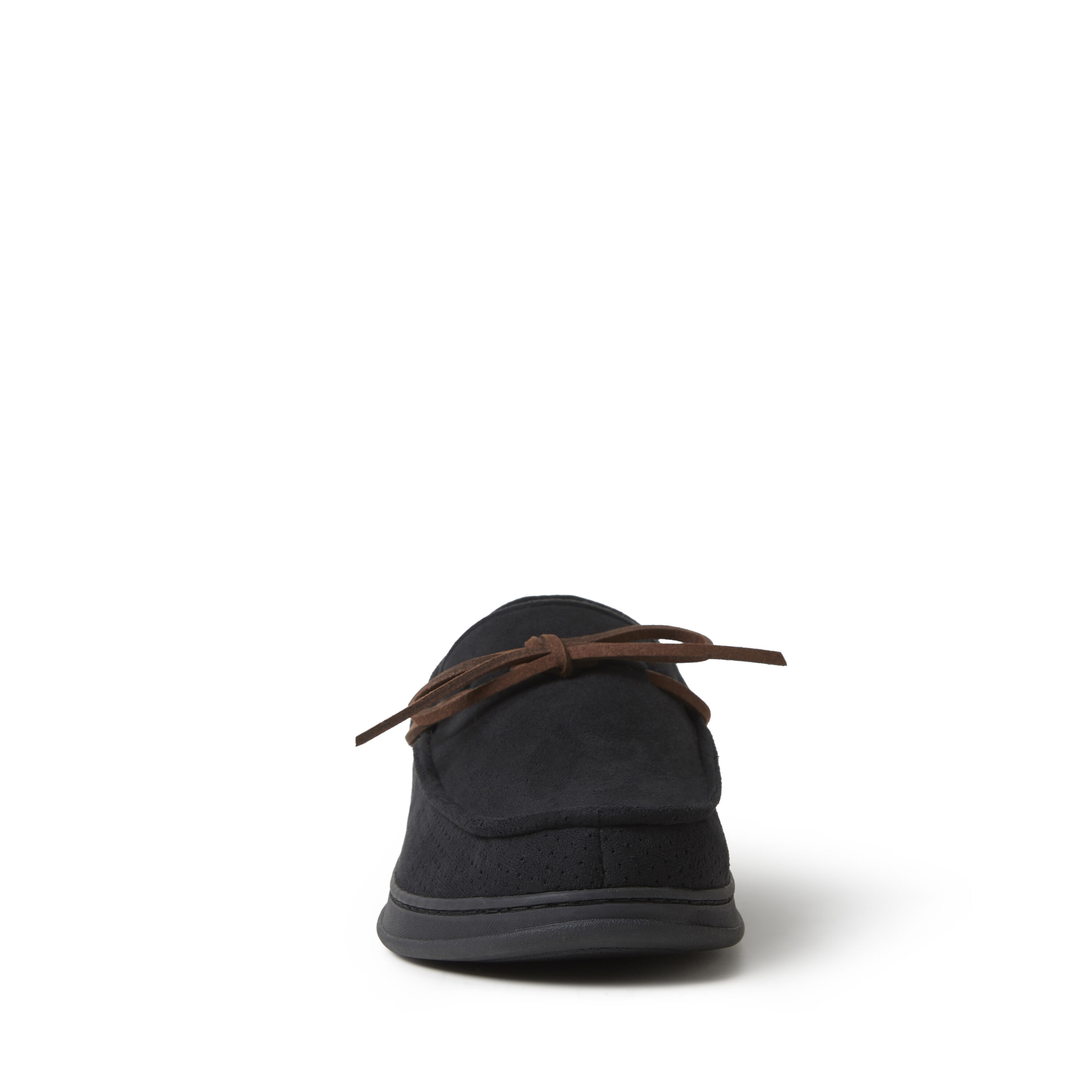 Men's Ethan Perforated Microsuede Moccasin  with Tie Slipper