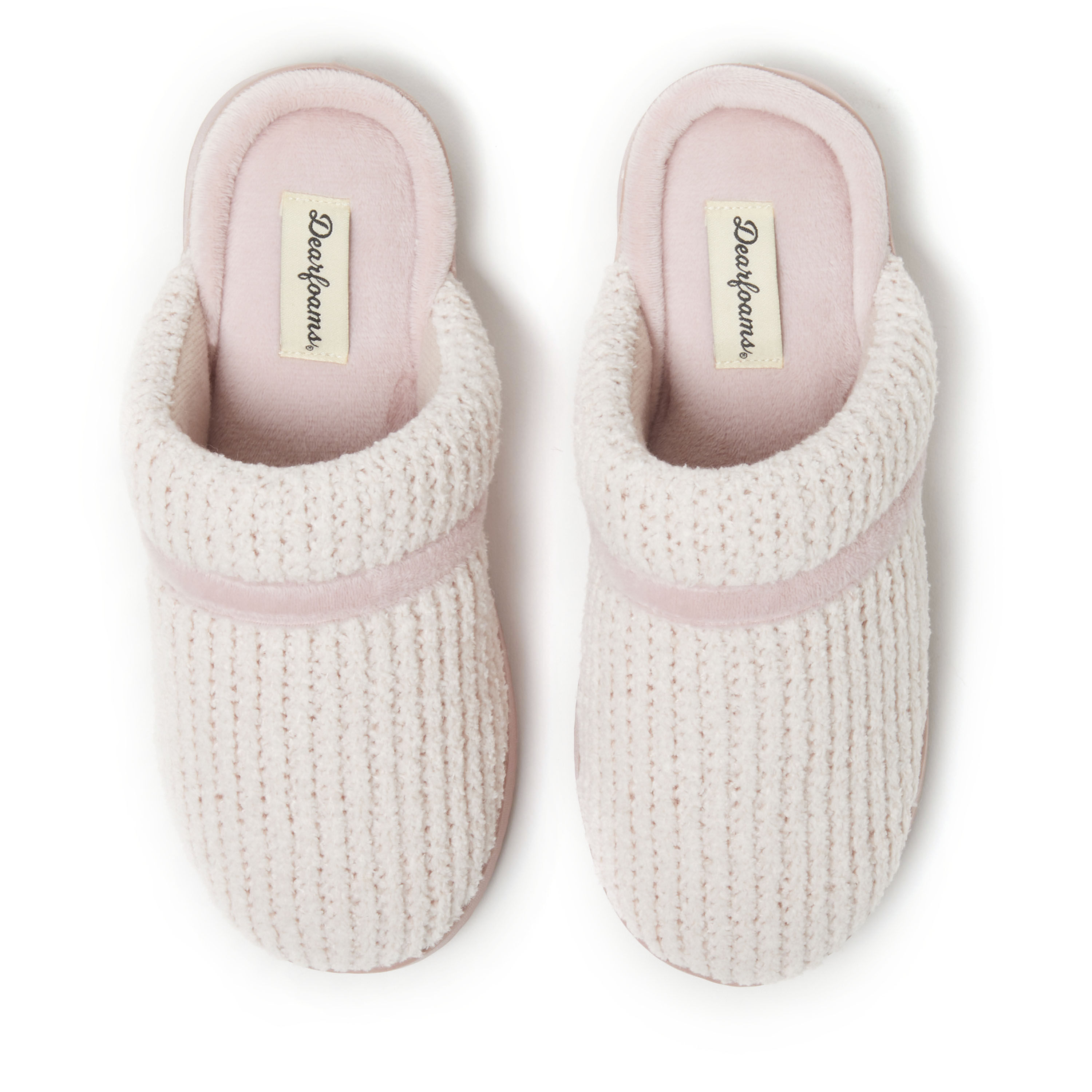 Women's dearfoams chenille scuff slide slippers sales