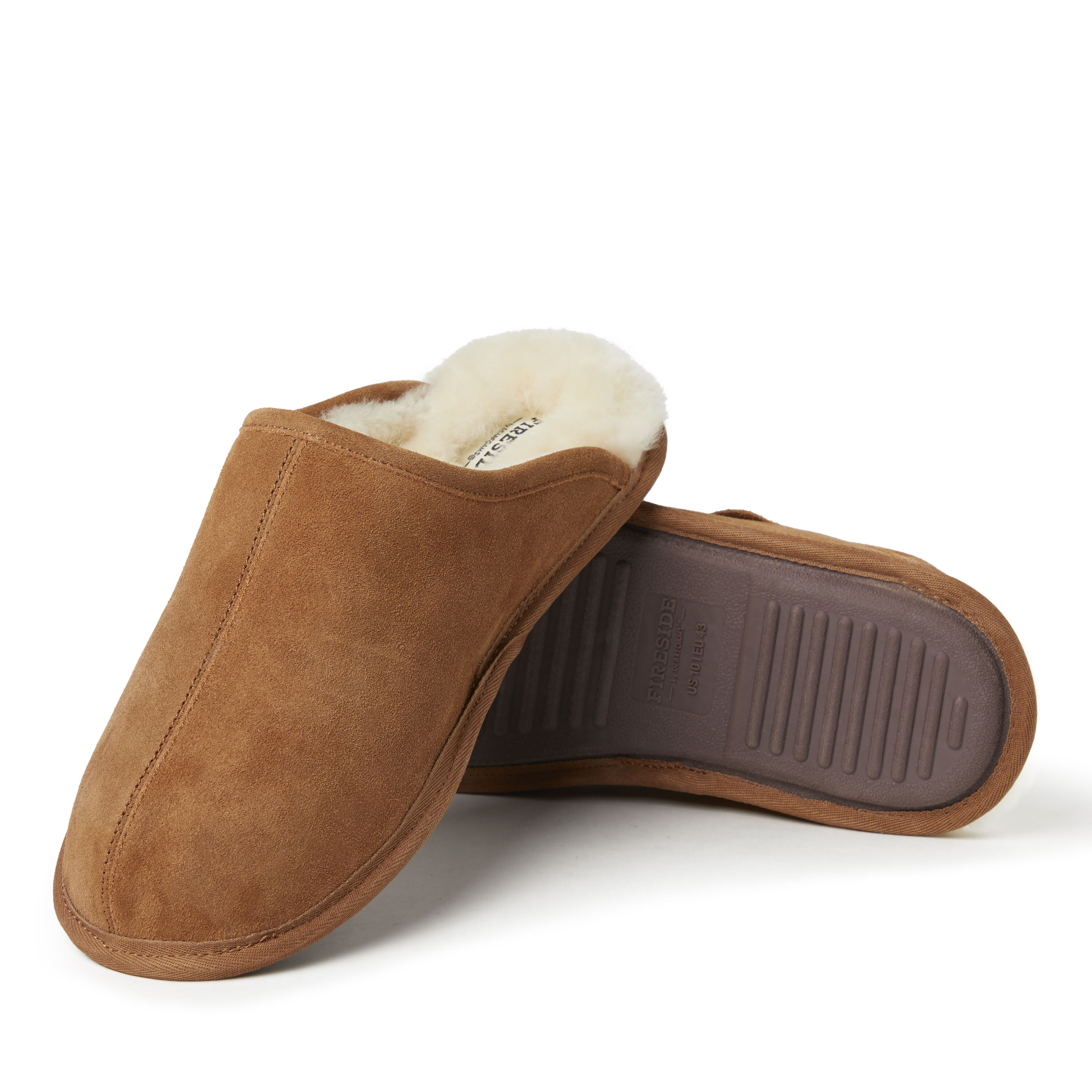 Men's Fireside by Dearfoams Warwick Genuine Shearling Scuff Slipper