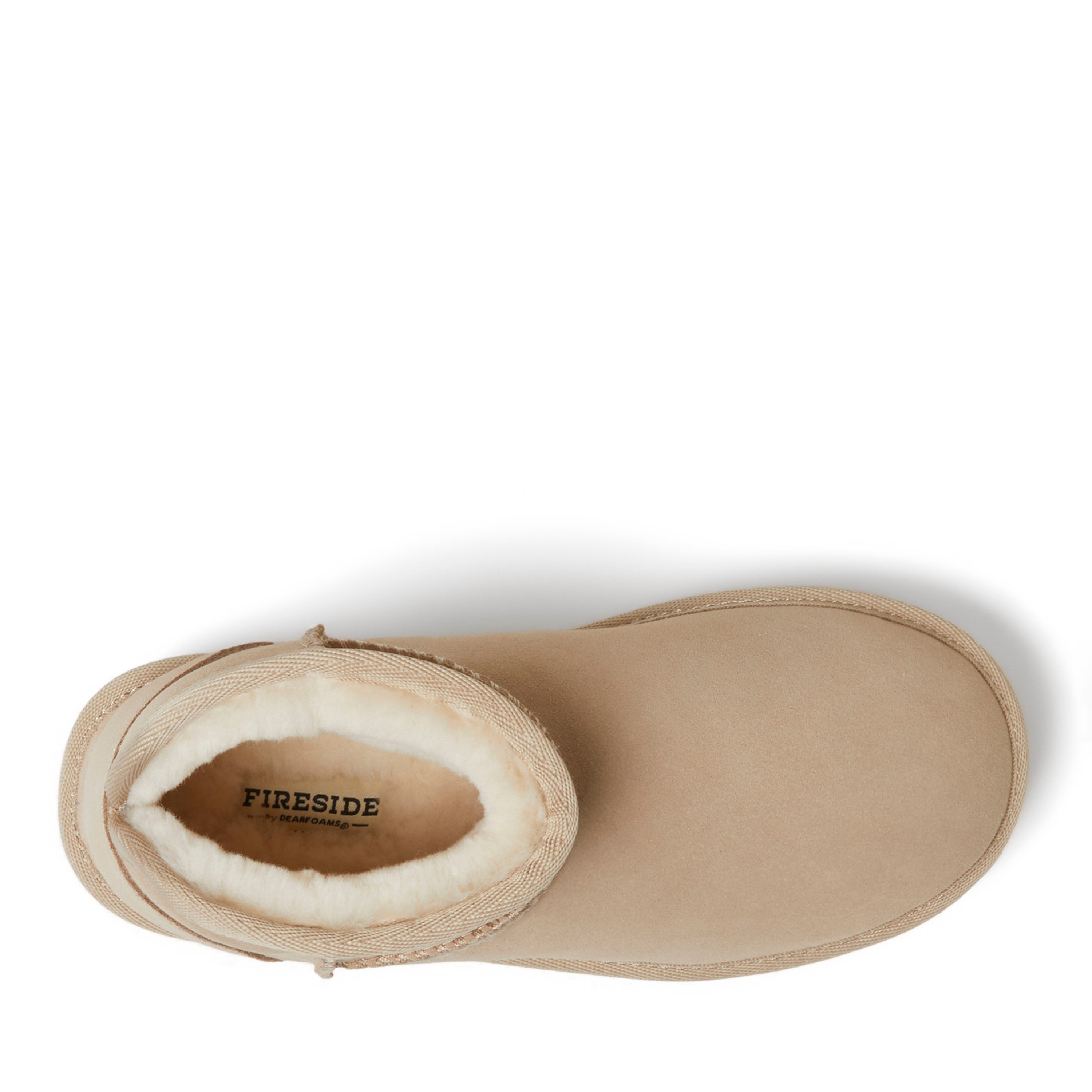 Women's Fireside by Dearfoams Kingston Genuine Shearling Platform Bootie