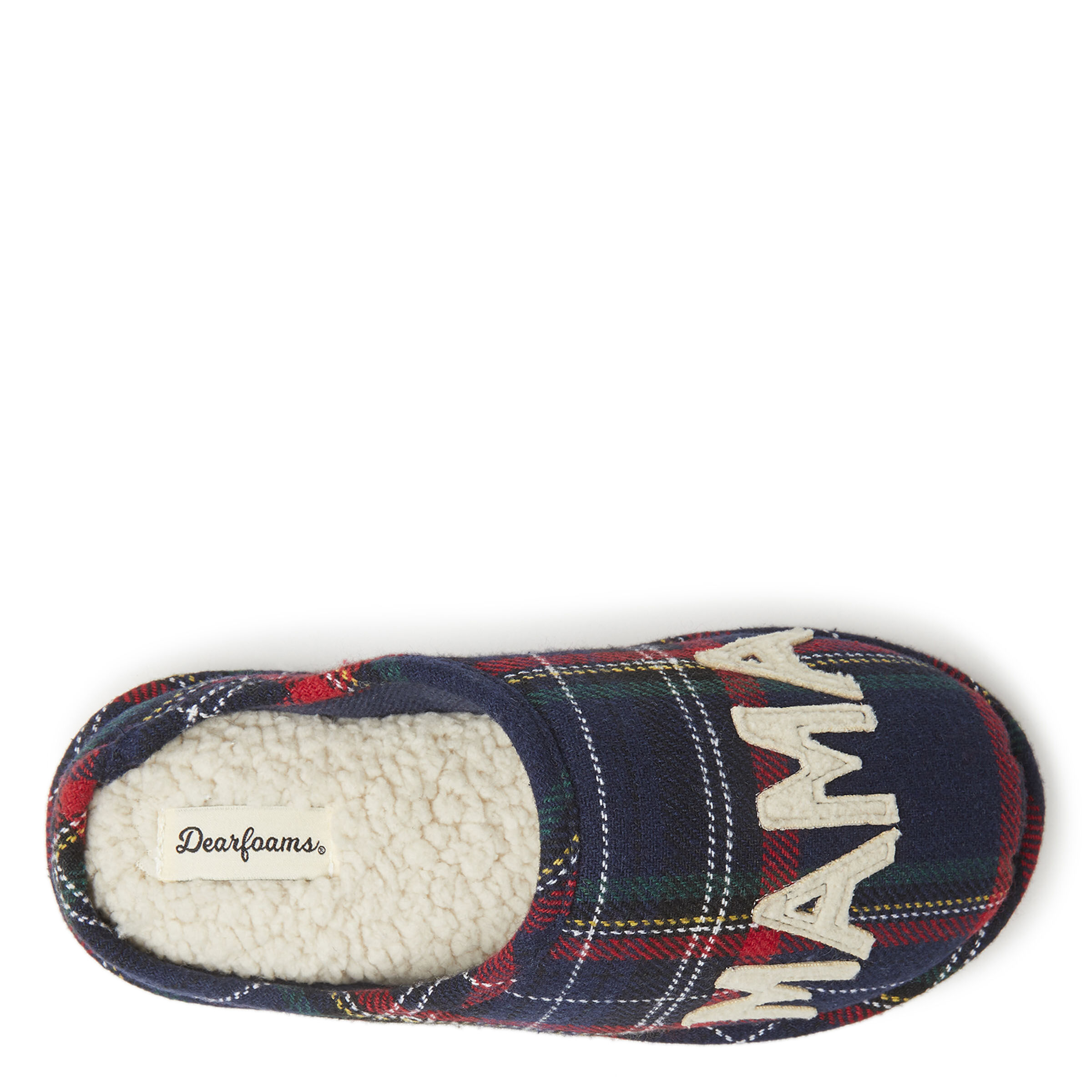 Dearfoams mama bear sales plaid clog slippers