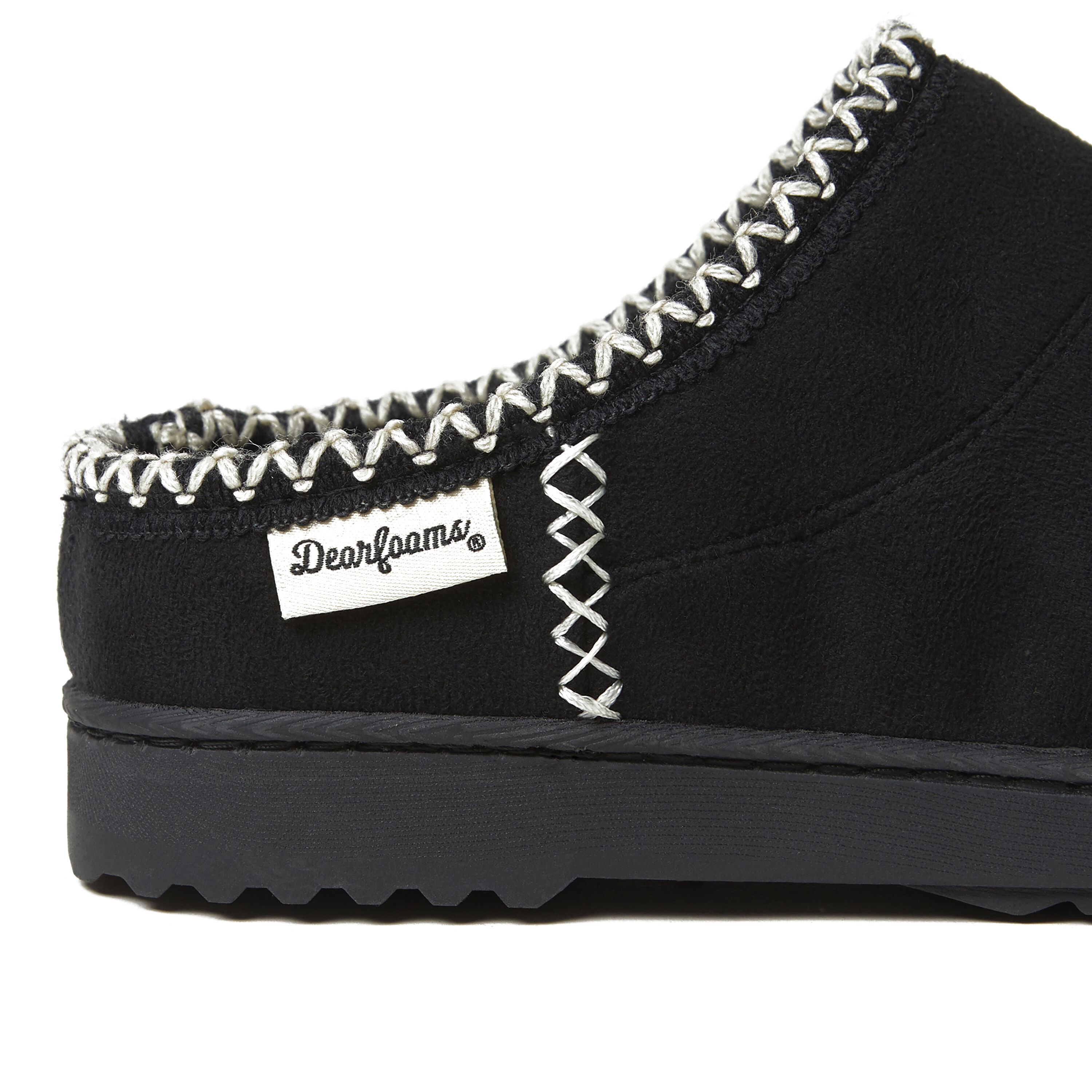 Women's Microsuede Clog Slipper with Faux Fur