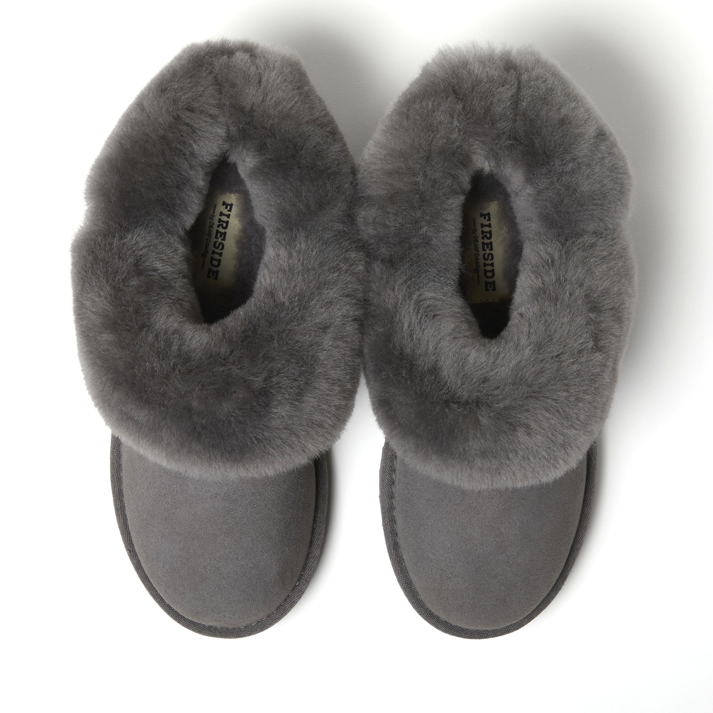 Women's Fireside by Dearfoams Perth Genuine Shearling Foldover Boot Slipper