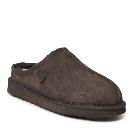 Men's Fireside by Dearfoams Grafton Genuine Shearling Clog Slipper with Woven Accent image number 0