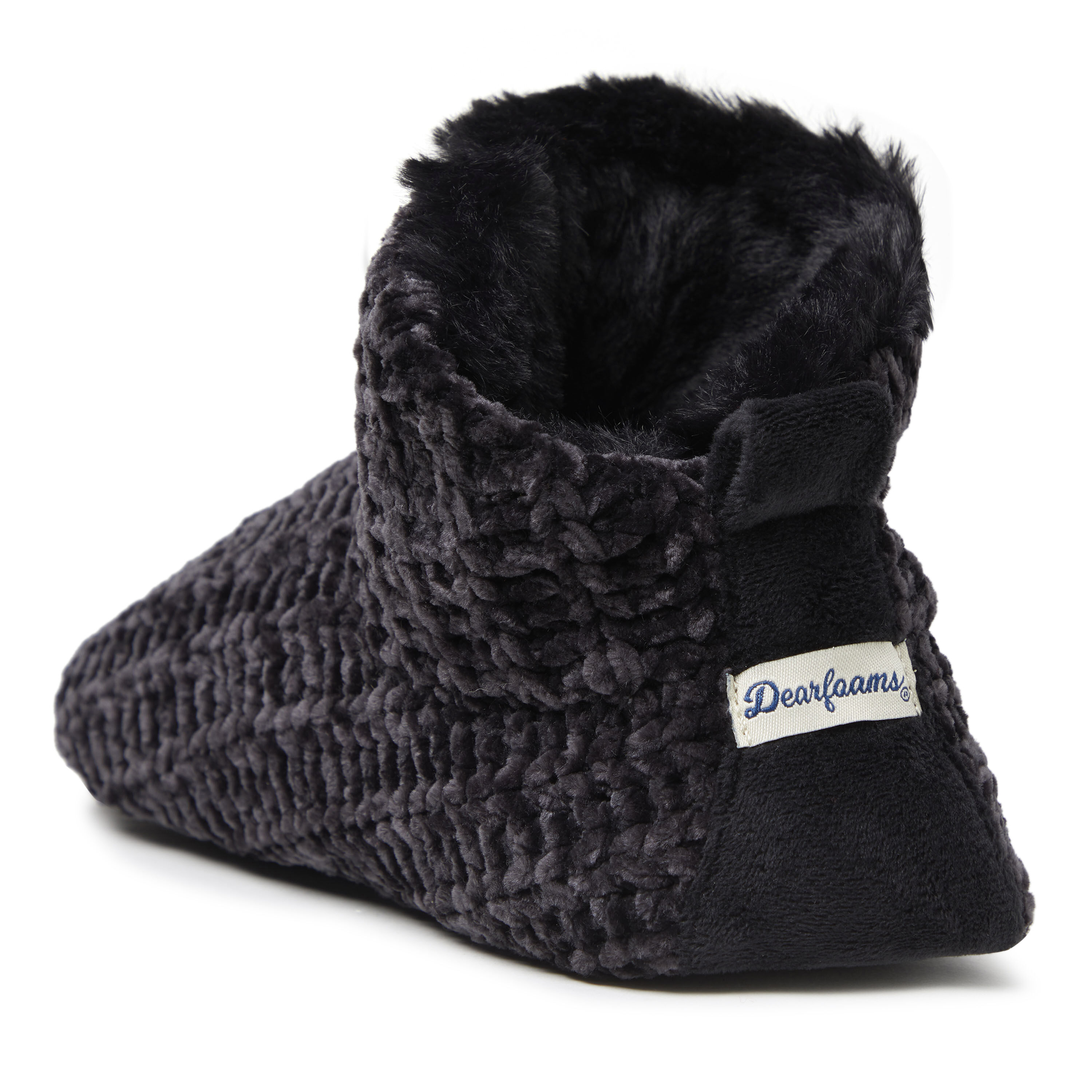 Women's dearfoams chenille sales knit boot slippers