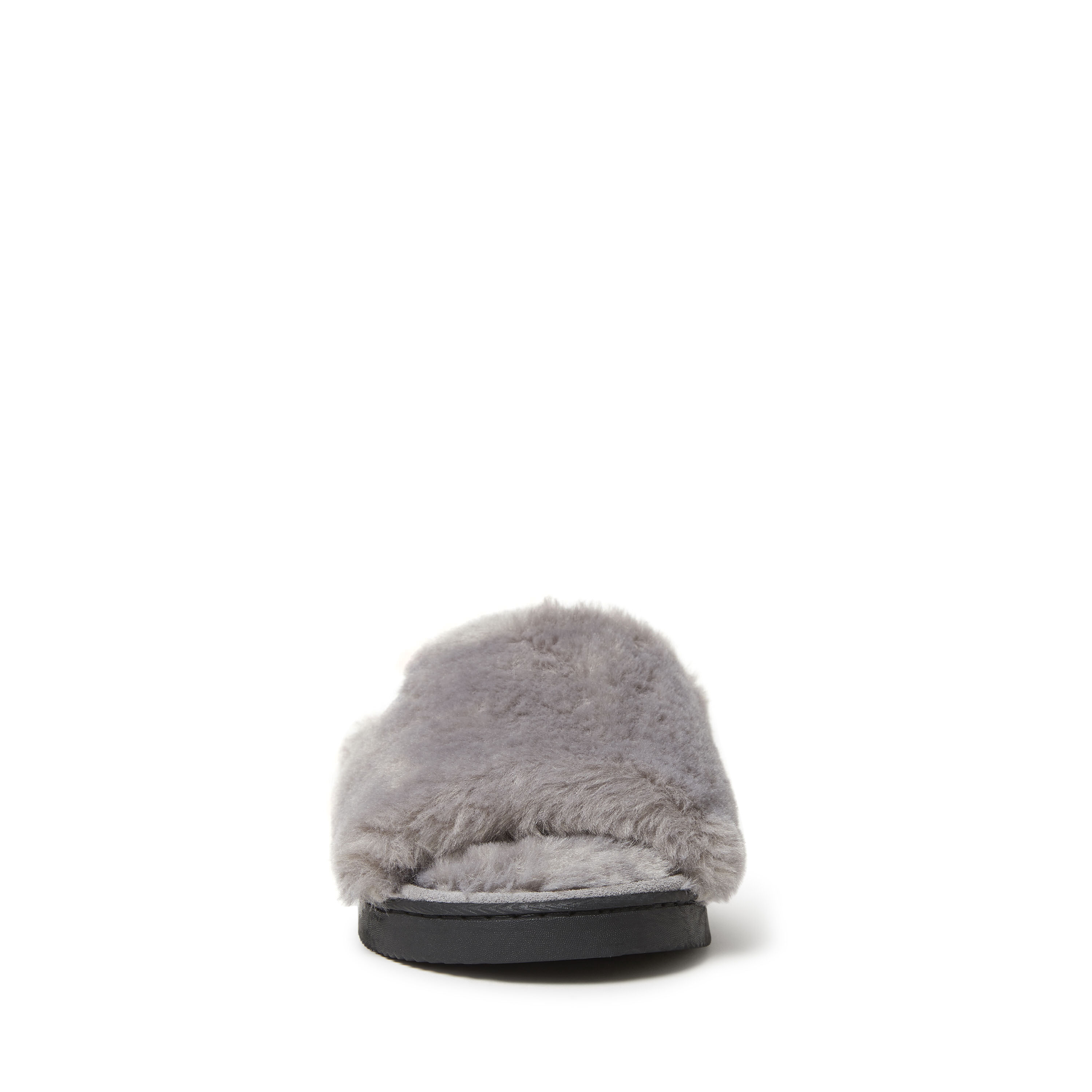 Women's Plush Faux Shearling Slide with Genuine Suede Trim Slipper