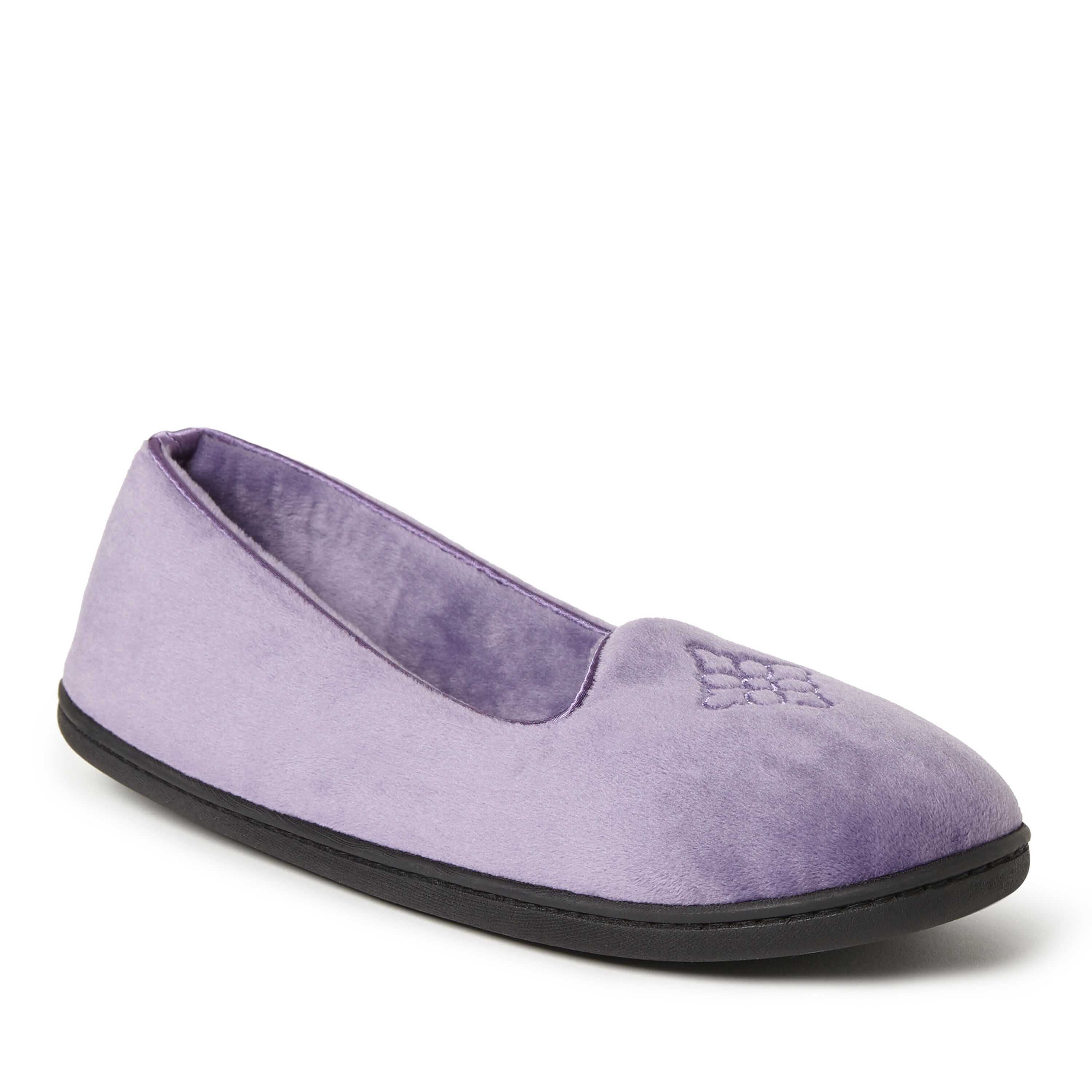 Dearfoams women's microfiber outlet velour closed back slippers