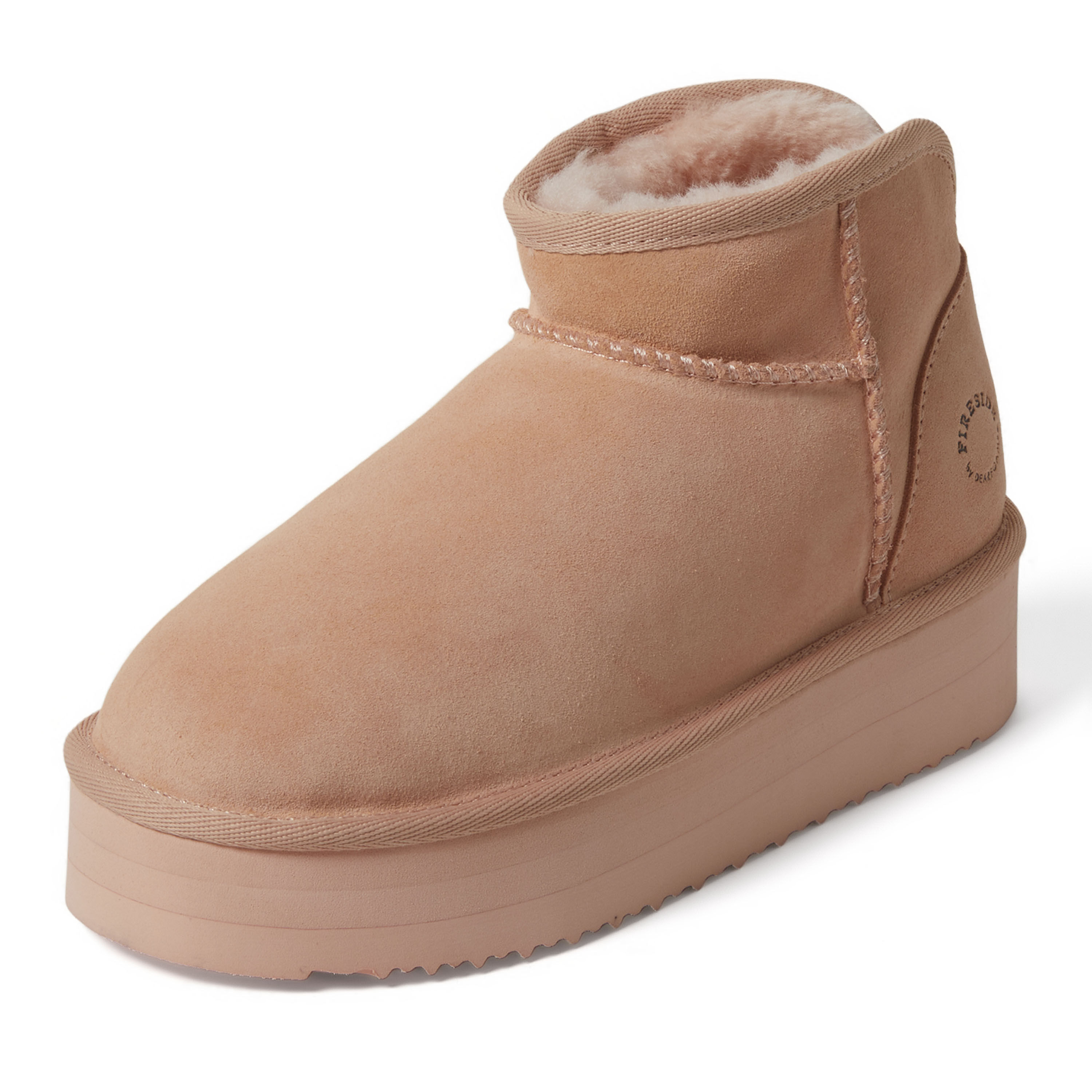 Women's Fireside by Dearfoams Kingston Genuine Shearling Platform Bootie