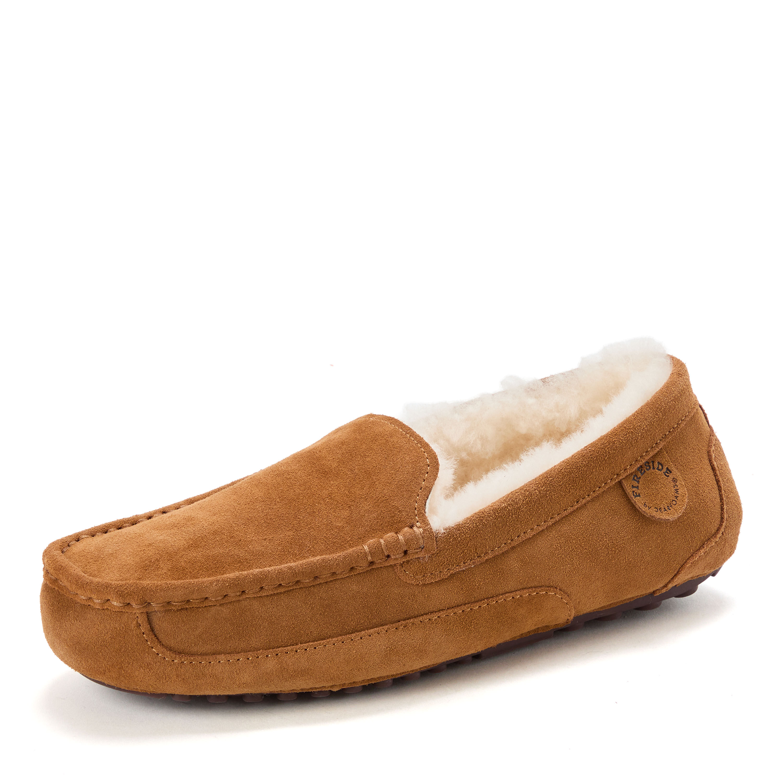 Men's Fireside by Dearfoams Melbourne Genuine Shearling Moccasin Slipper