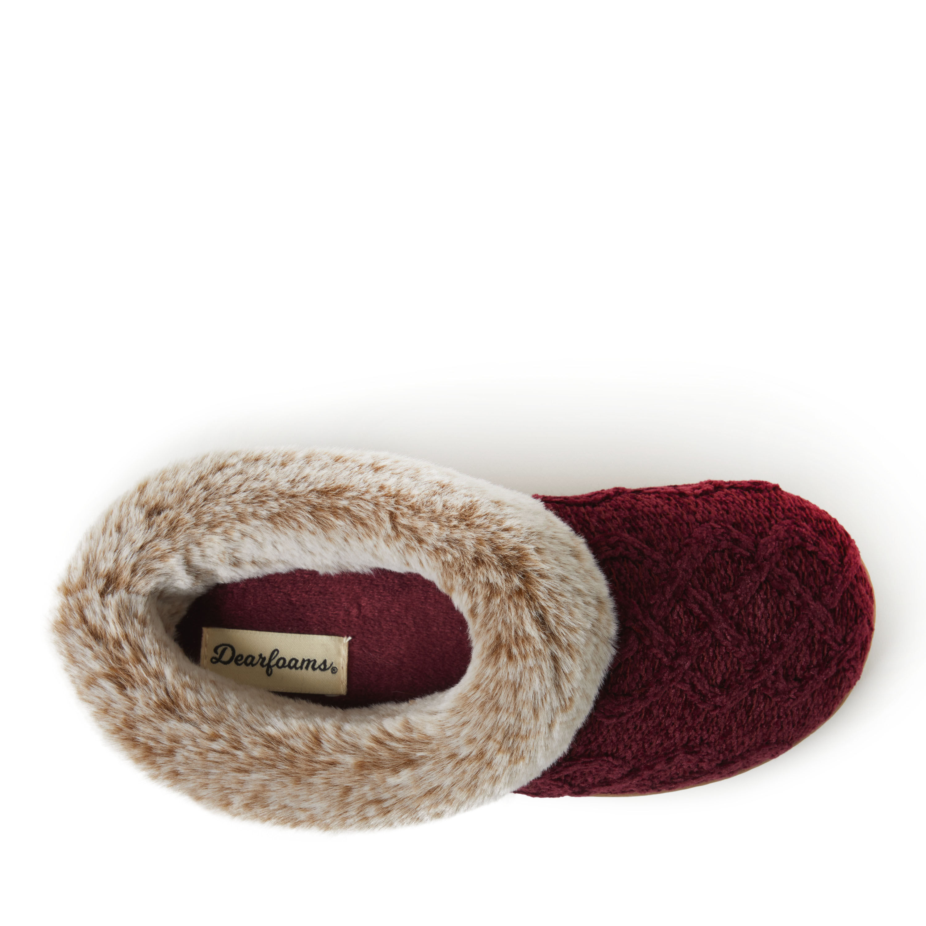 Women's dearfoams chenille knit clog slippers on sale