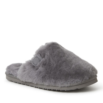 Women's  Fireside By Dearfoams Shelly Beach Genuine Shearling Scuff