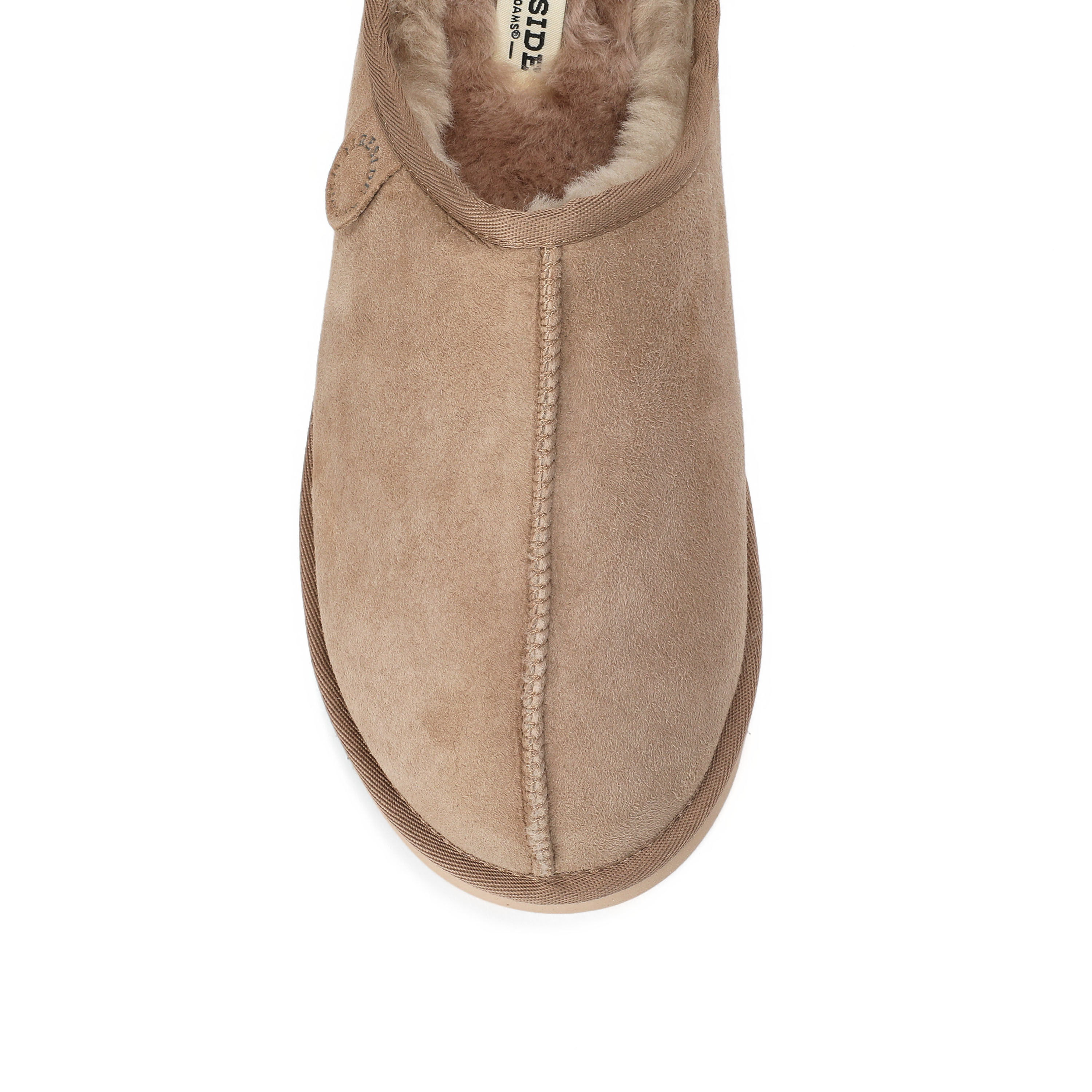 Men's Fireside by Dearfoams Grafton Genuine Shearling Clog Slipper with Woven Accent