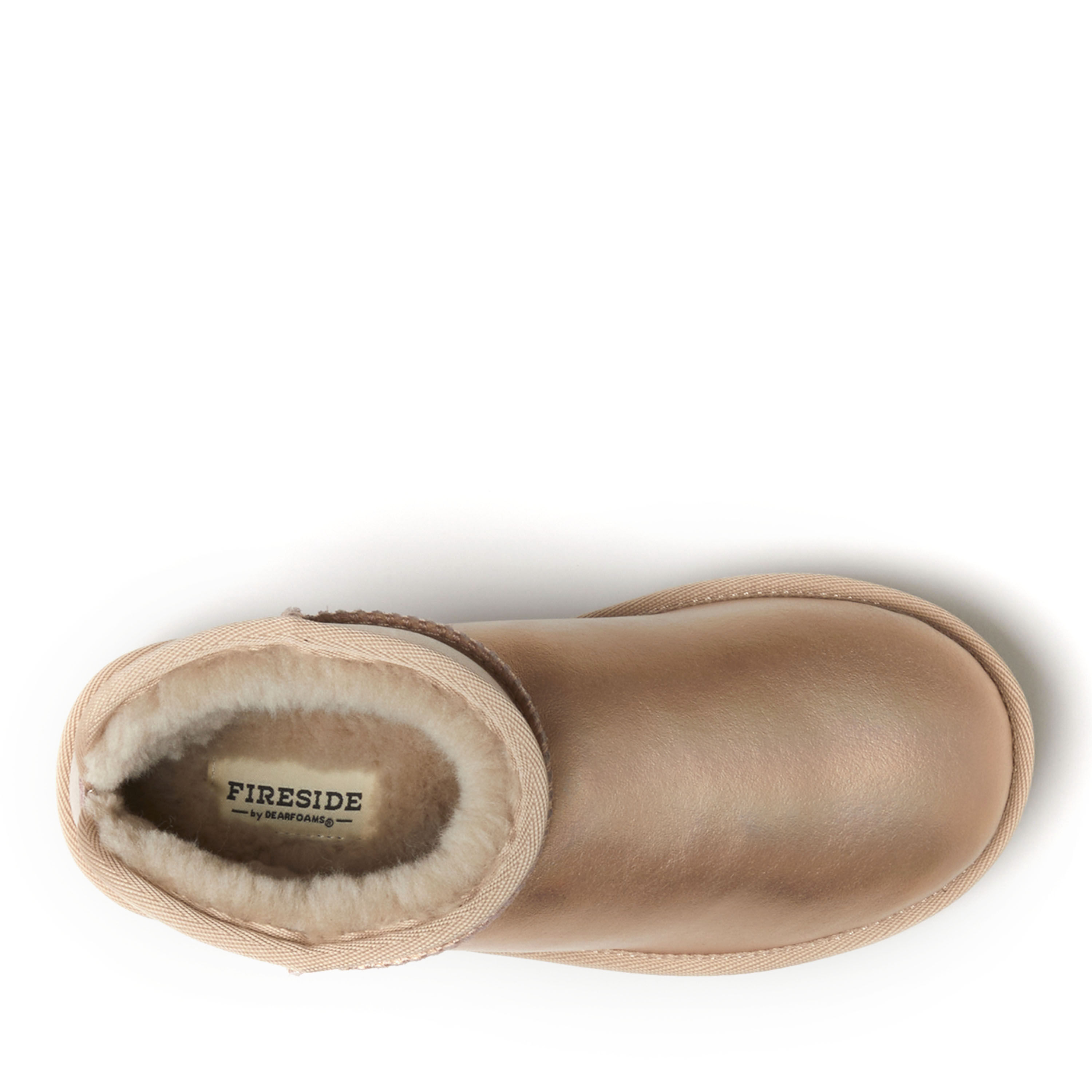 Women's Fireside by Dearfoams Kingston Genuine Shearling Platform Bootie