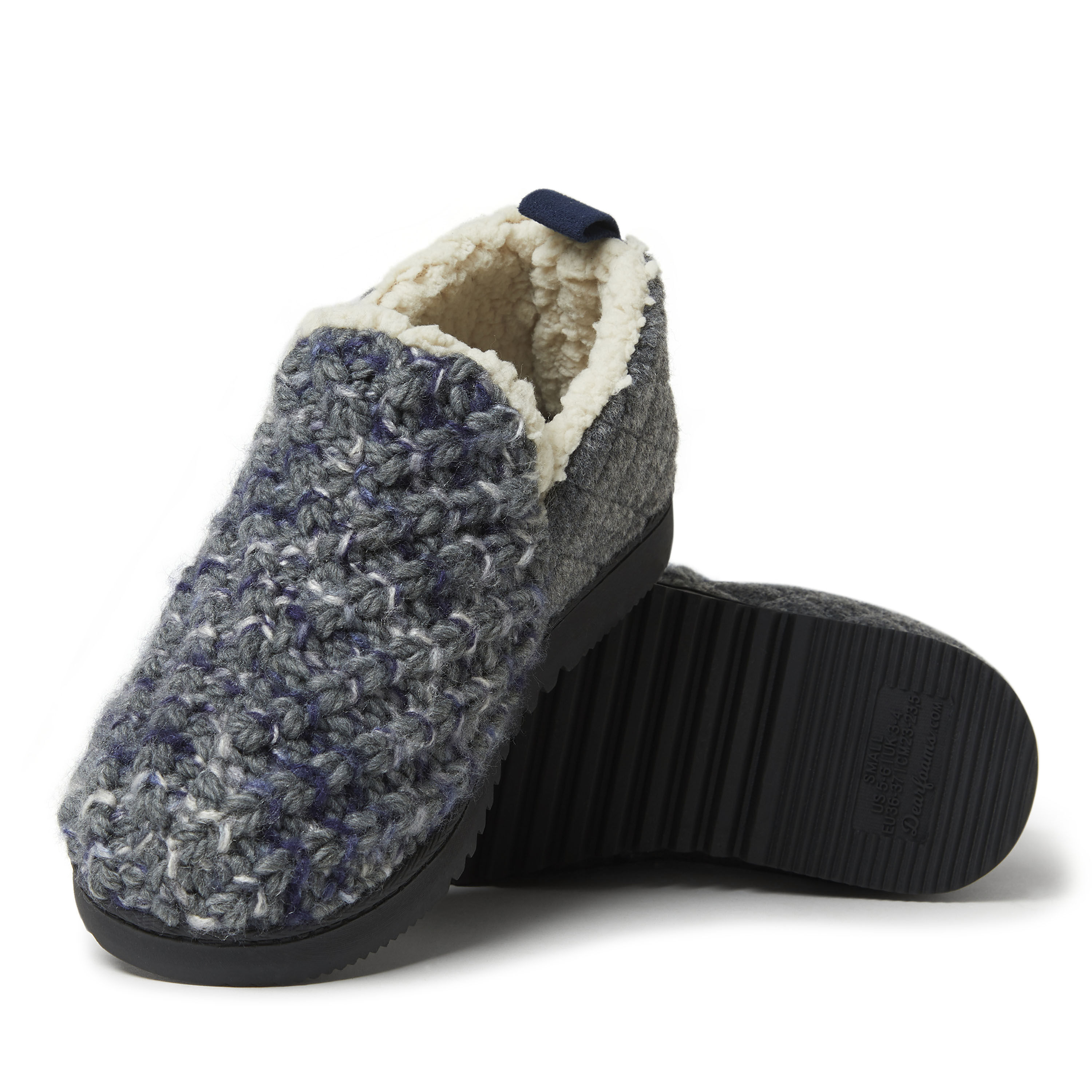 Women's Textured Knit and Microwool Bootie Slipper