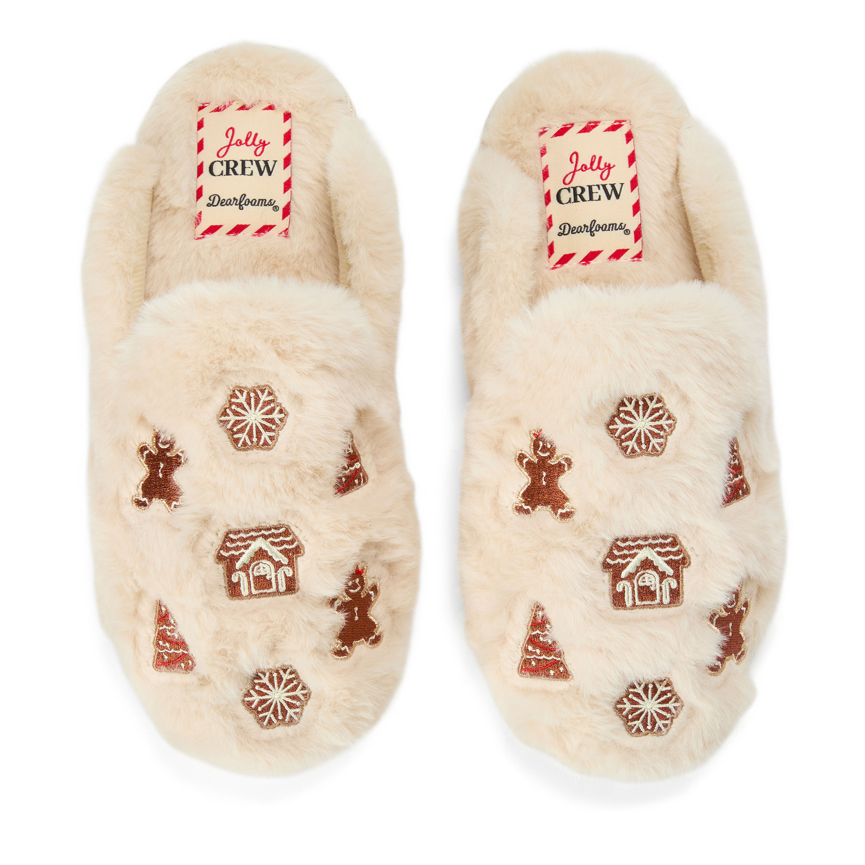 Women's Holiday Fur Shaped Tab Scuff