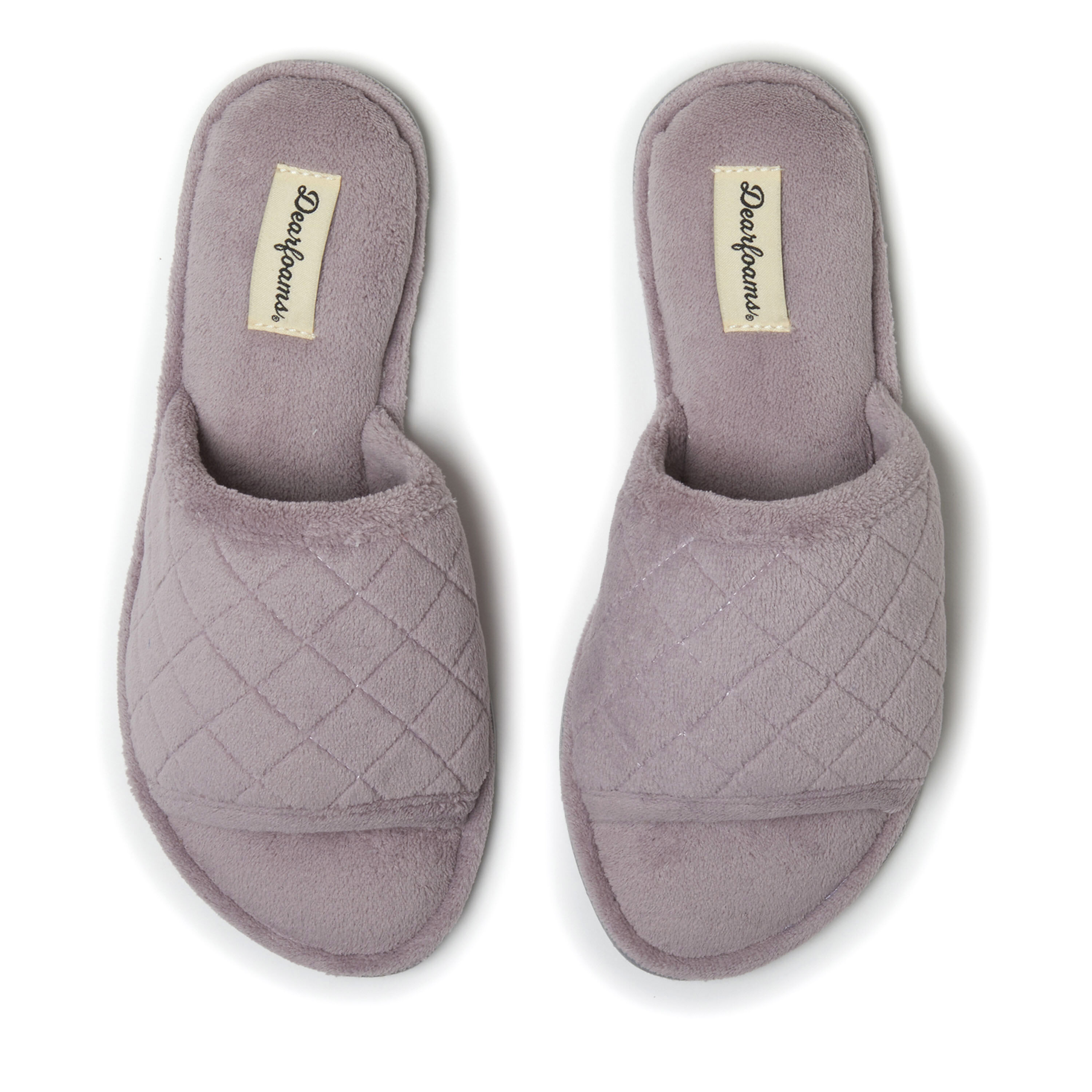 Dearfoams women's beatrice microfiber terry slide with best sale quilted vamp slipper