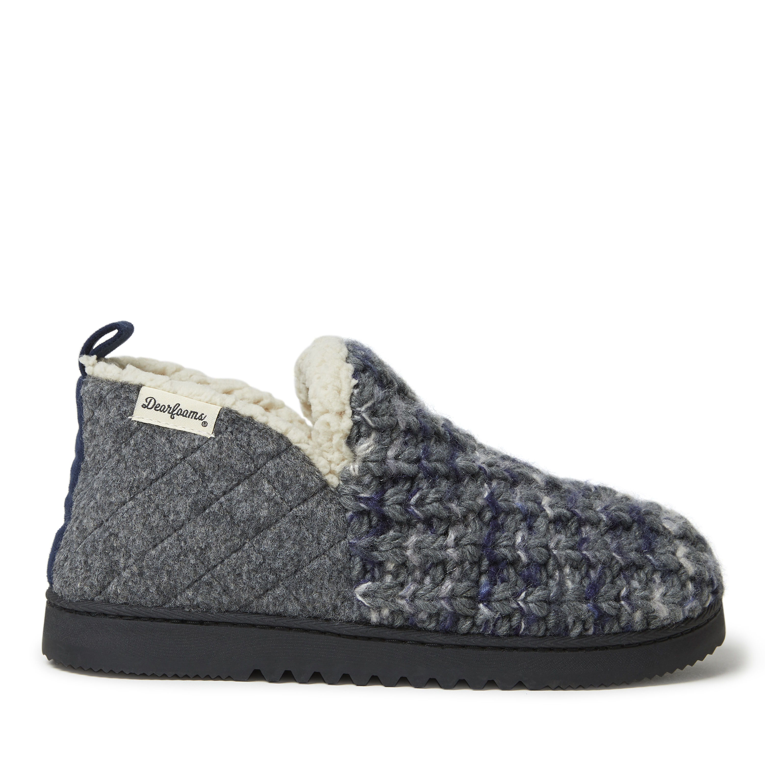 Women's Textured Knit and Microwool Bootie Slipper
