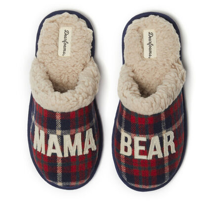 Women's Mama Bear Plaid Scuff