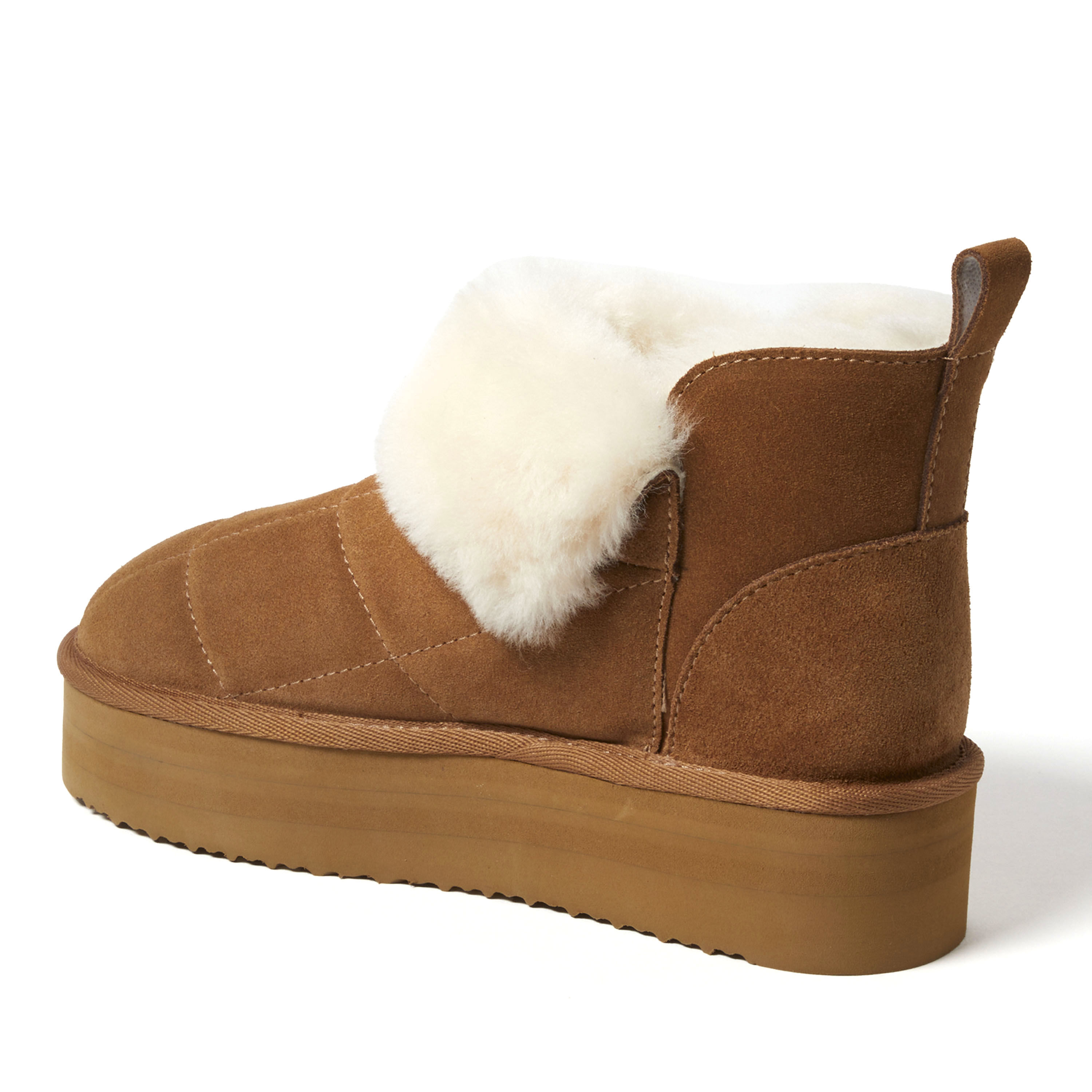 Women's Bayswater Genuine Shearling Quilted Platform Bootie