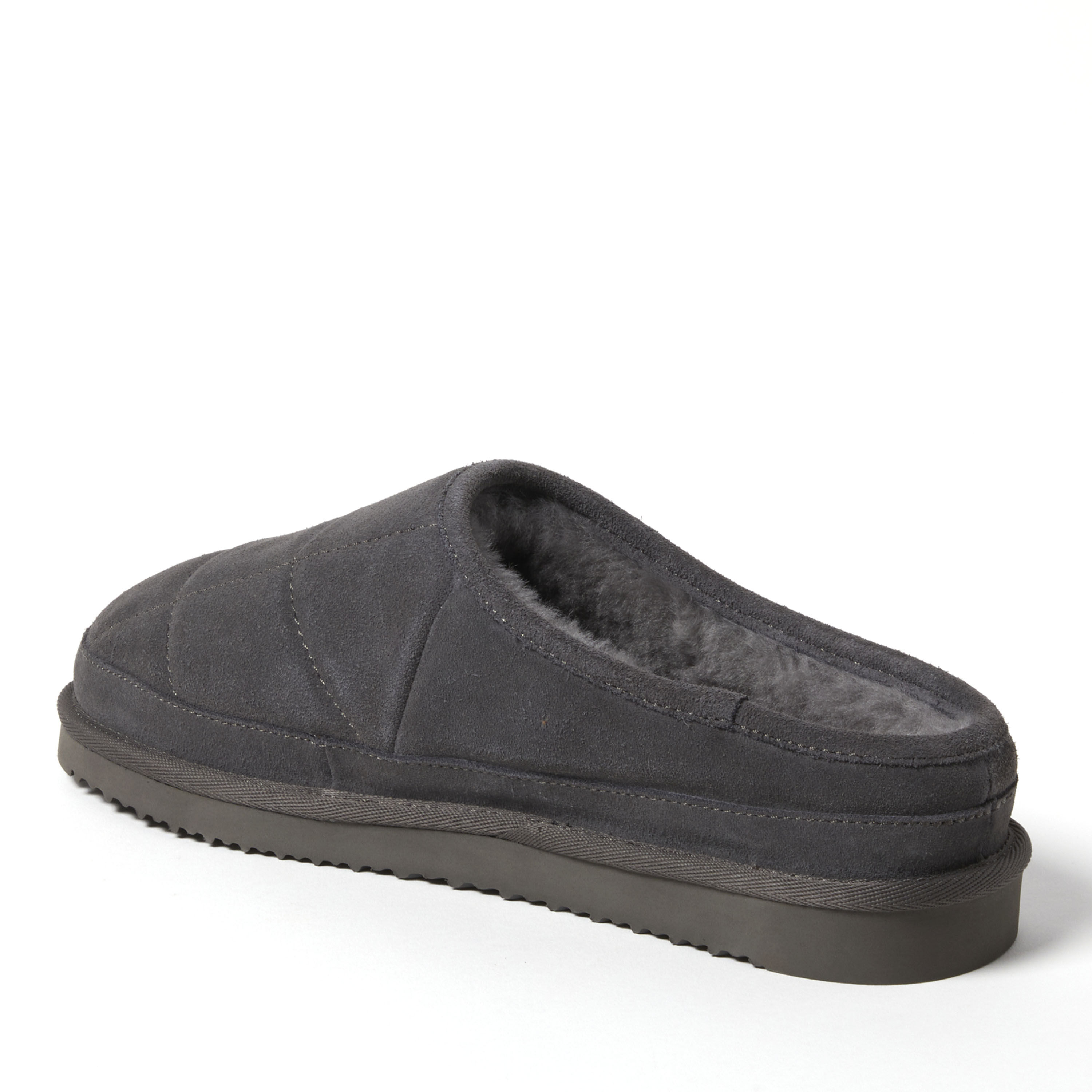 Men's Fireside by Dearfoams Grafton Quilted Genuine Shearling Clog