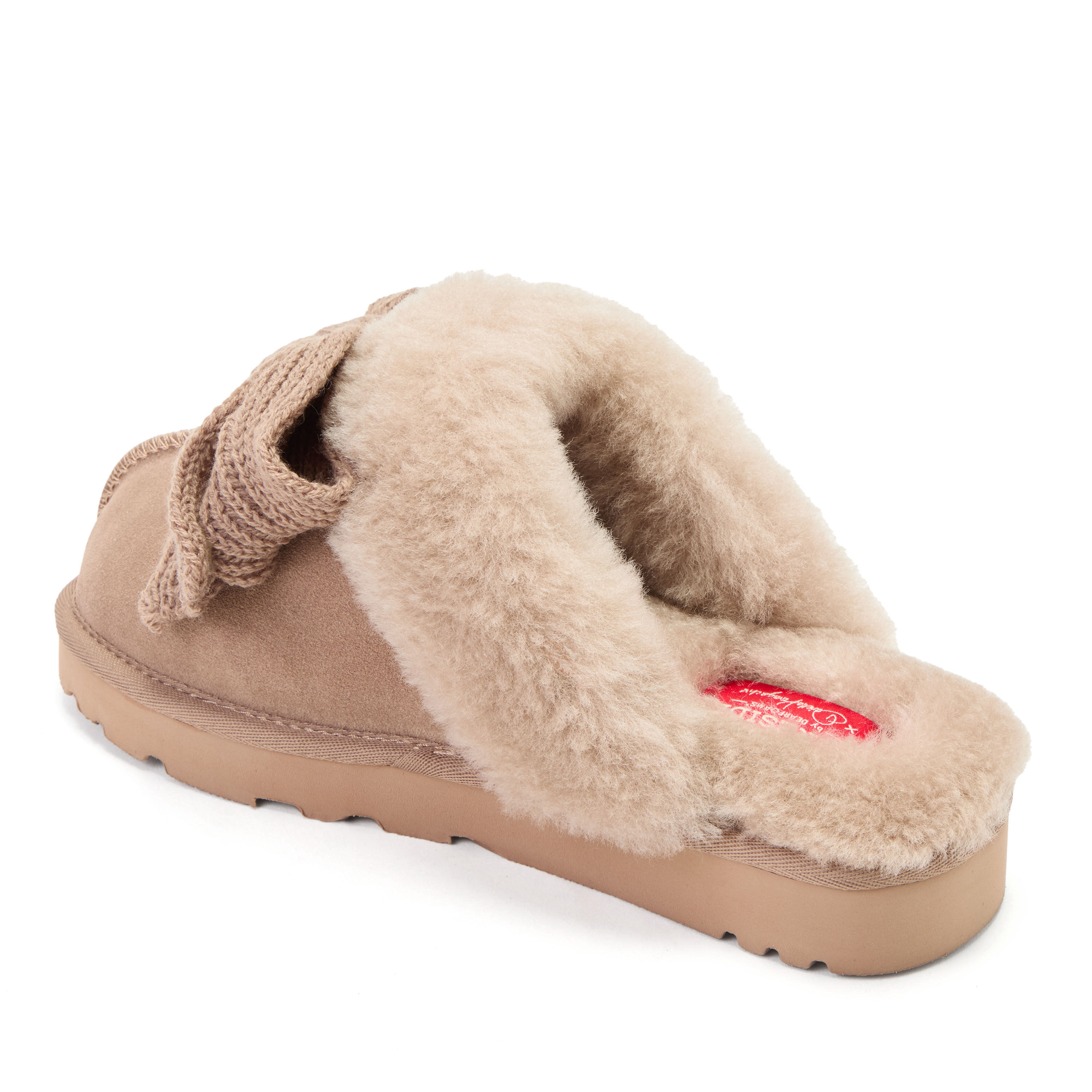 Daniella Karagach's Women's Fireside Suede Shearling Scuff