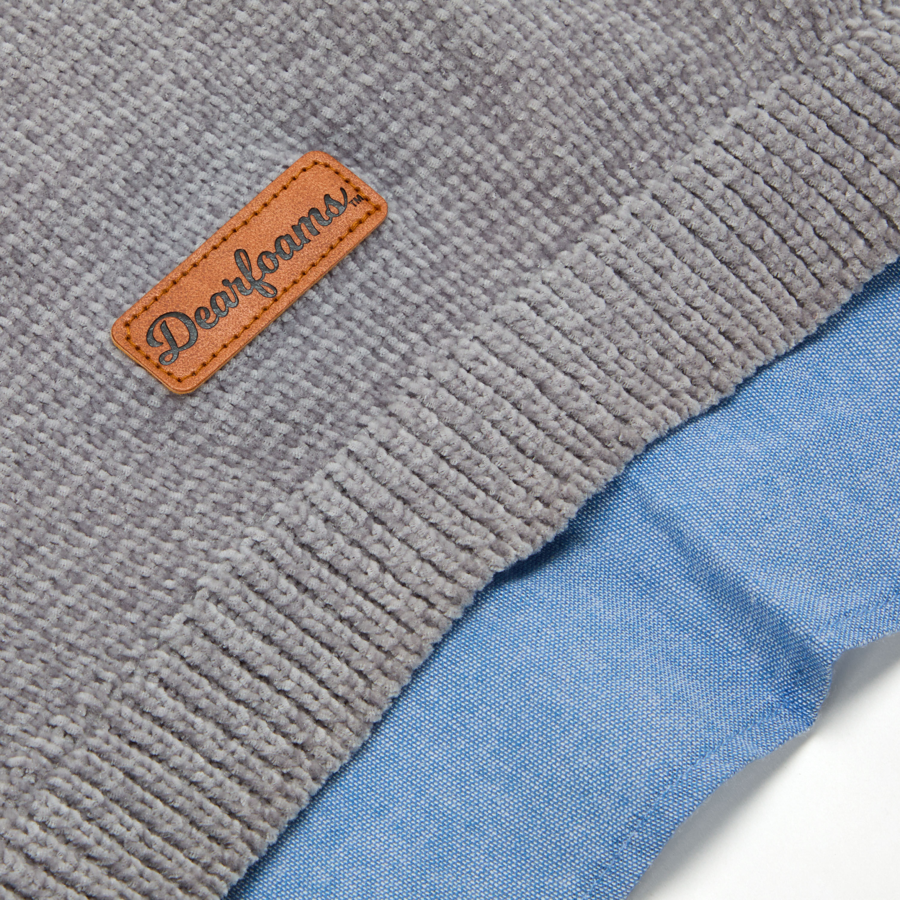 Grey Chenille and Chambray Dog Jacket