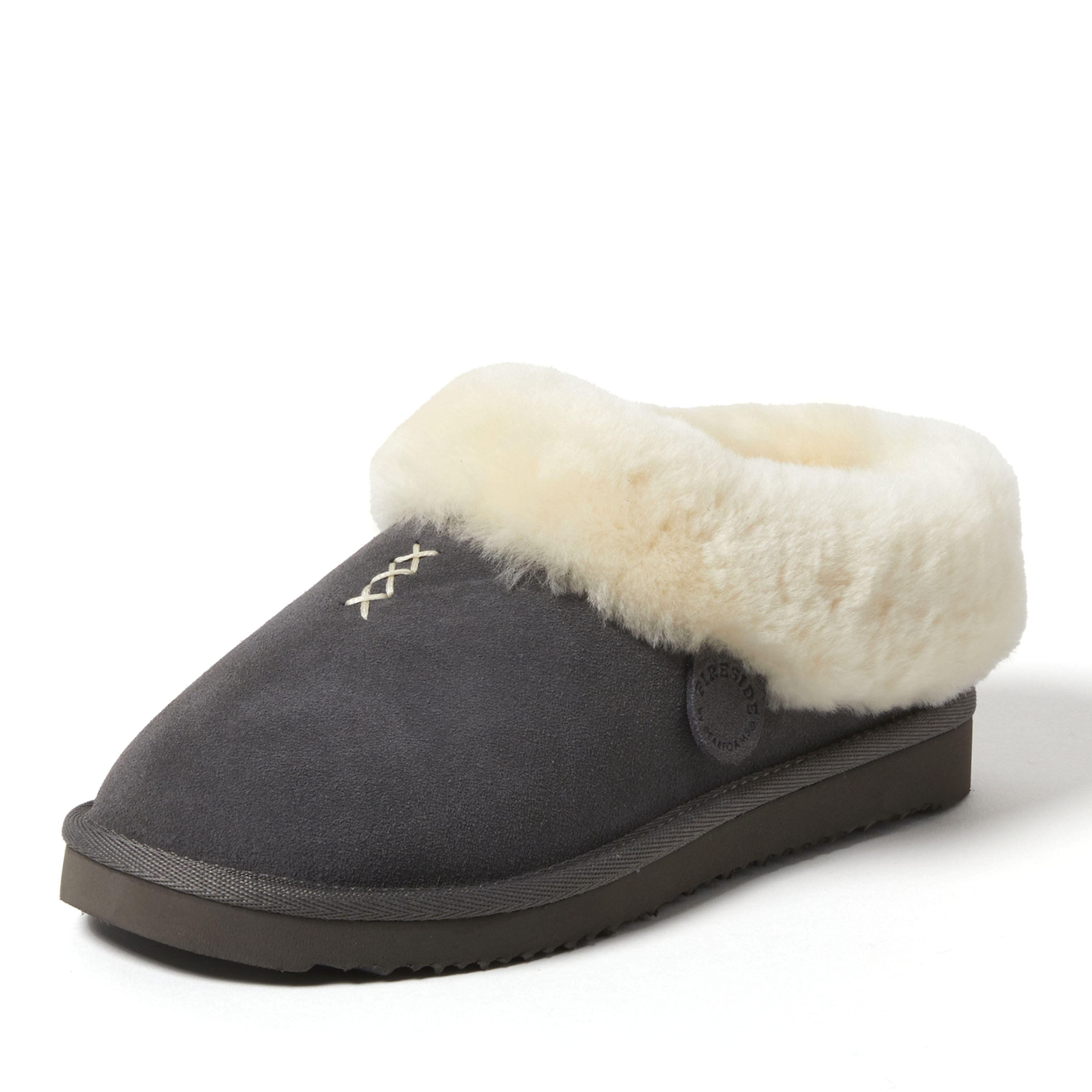 Women s Fireside by Dearfoams Adelaide Genuine Shearling Clog Slipper