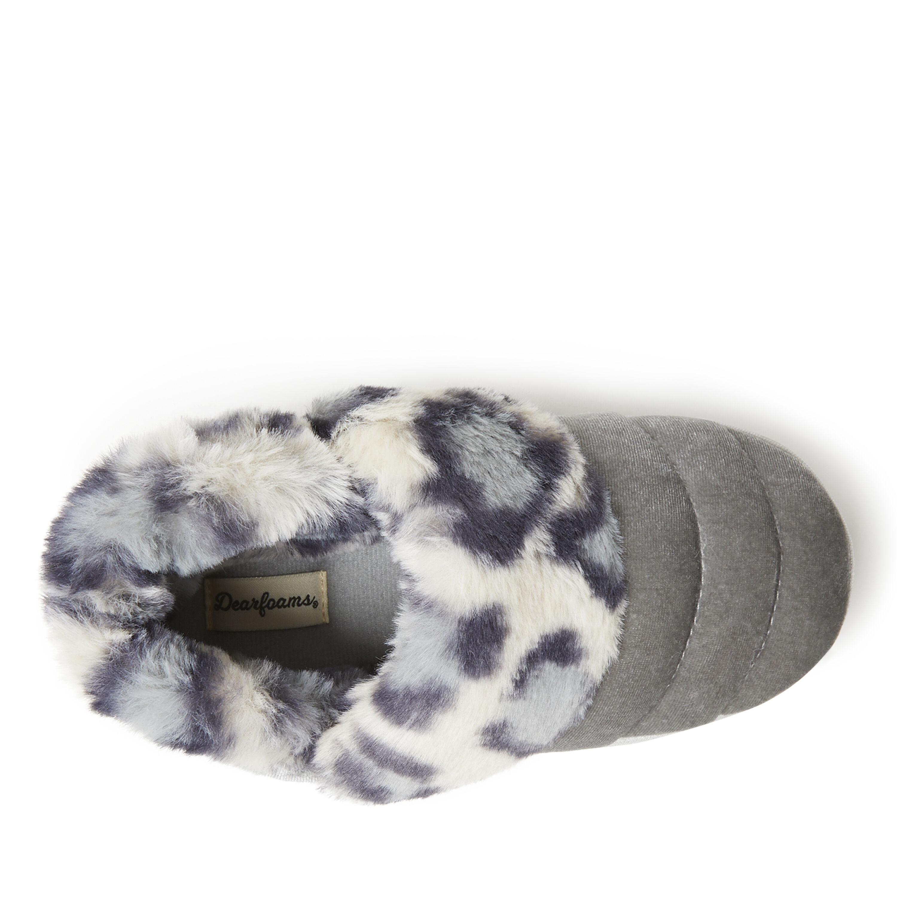 Kids Amelia Velour Bootie with Leopard Cuff Slipper