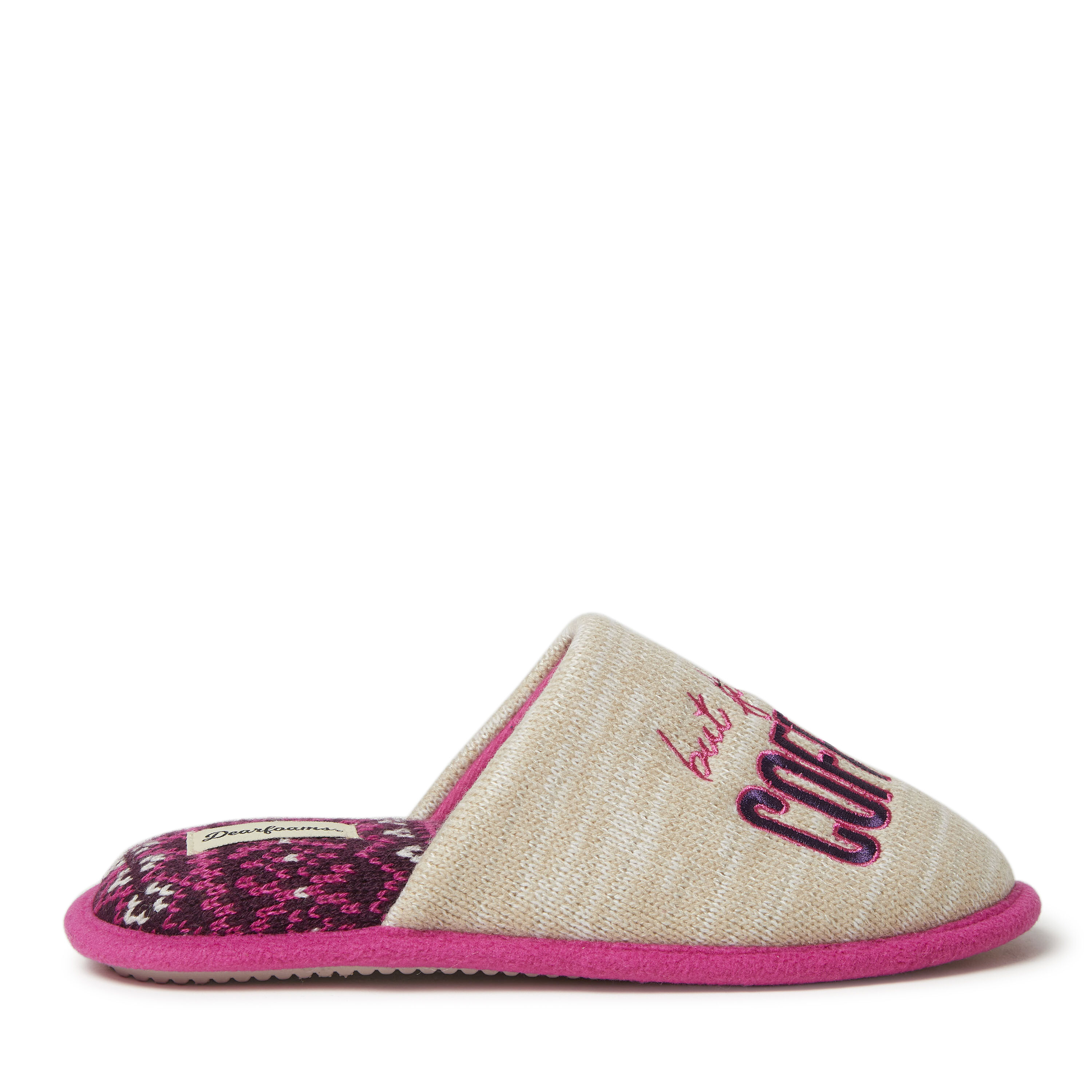 Women's Novelty Scuff Slipper with Eye Mask