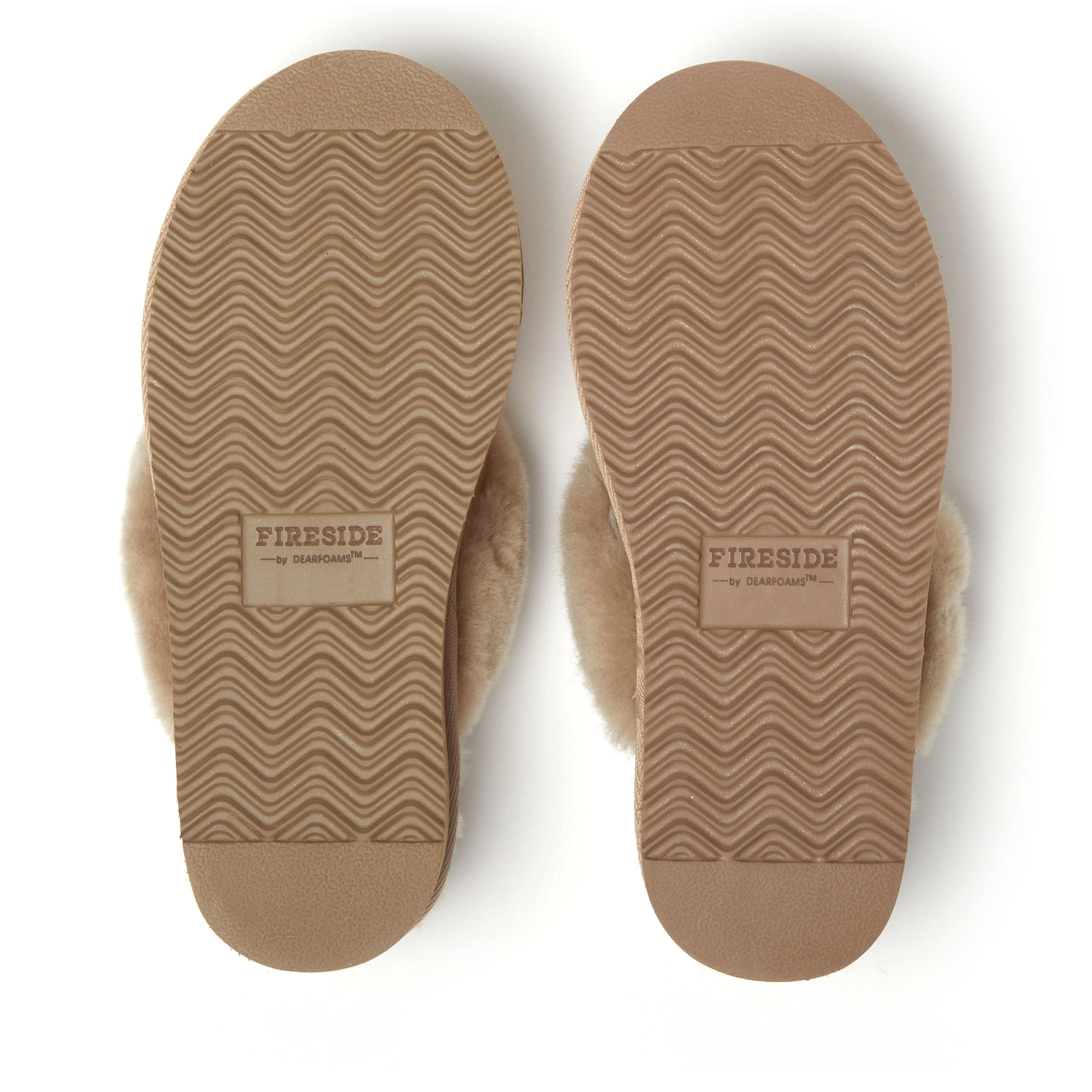 Women's Fireside by Dearfoams Melton Genuine Shearling Platform Scuff