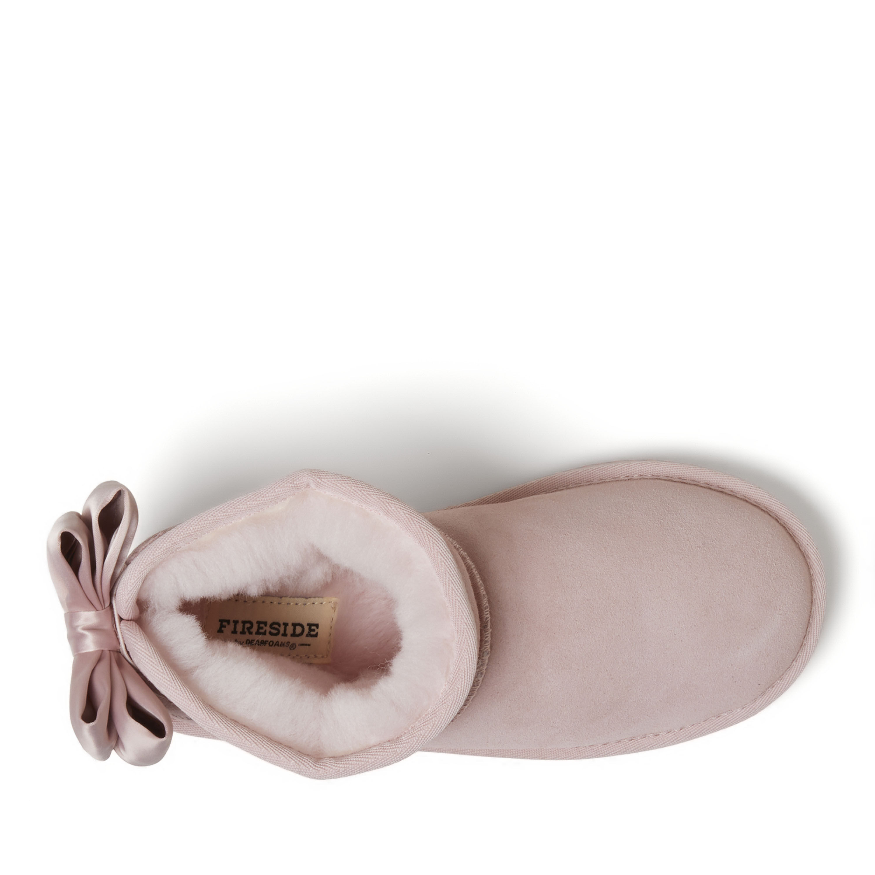 Women's Fireside by Dearfoams Riverland Genuine Shearling Boot with Bow