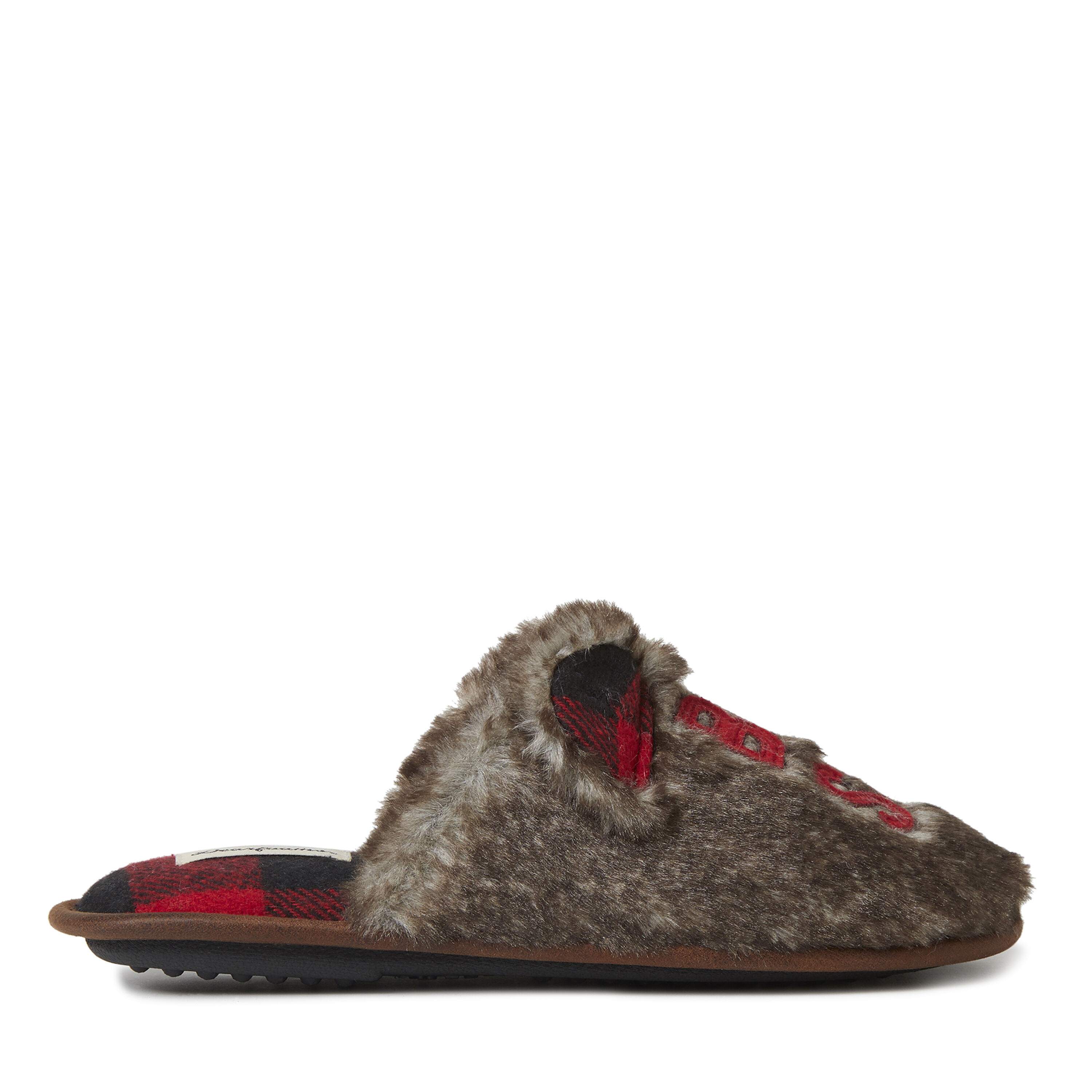 Women's Furry Auntie or Big Sis Bear Scuff Slipper