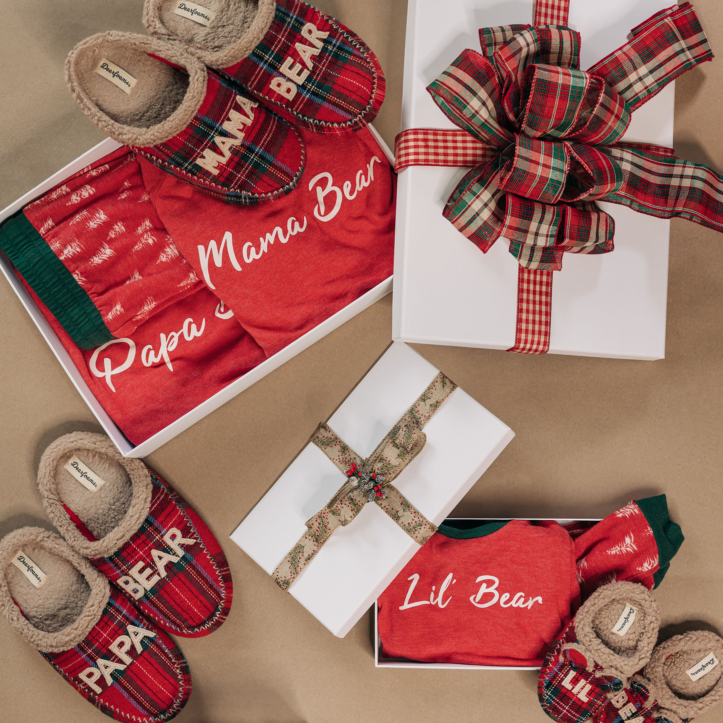 Men's Trees Papa Bear 2 Piece Pajama Set