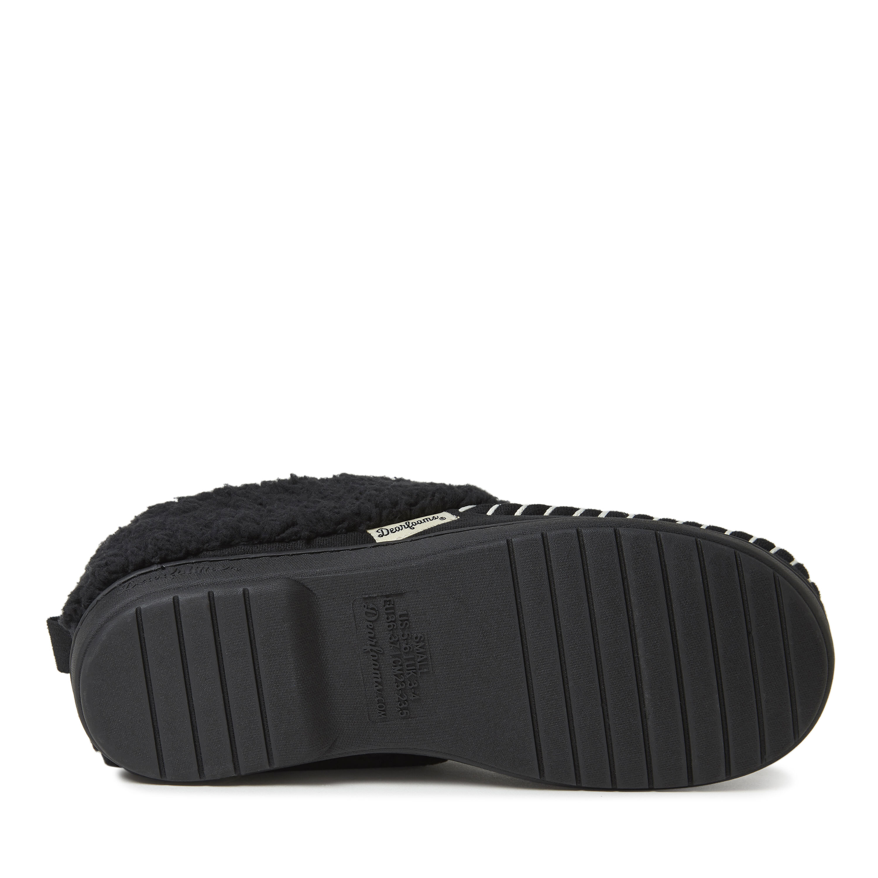 Men's dearfoams microsuede store whipstitch trim clog slippers