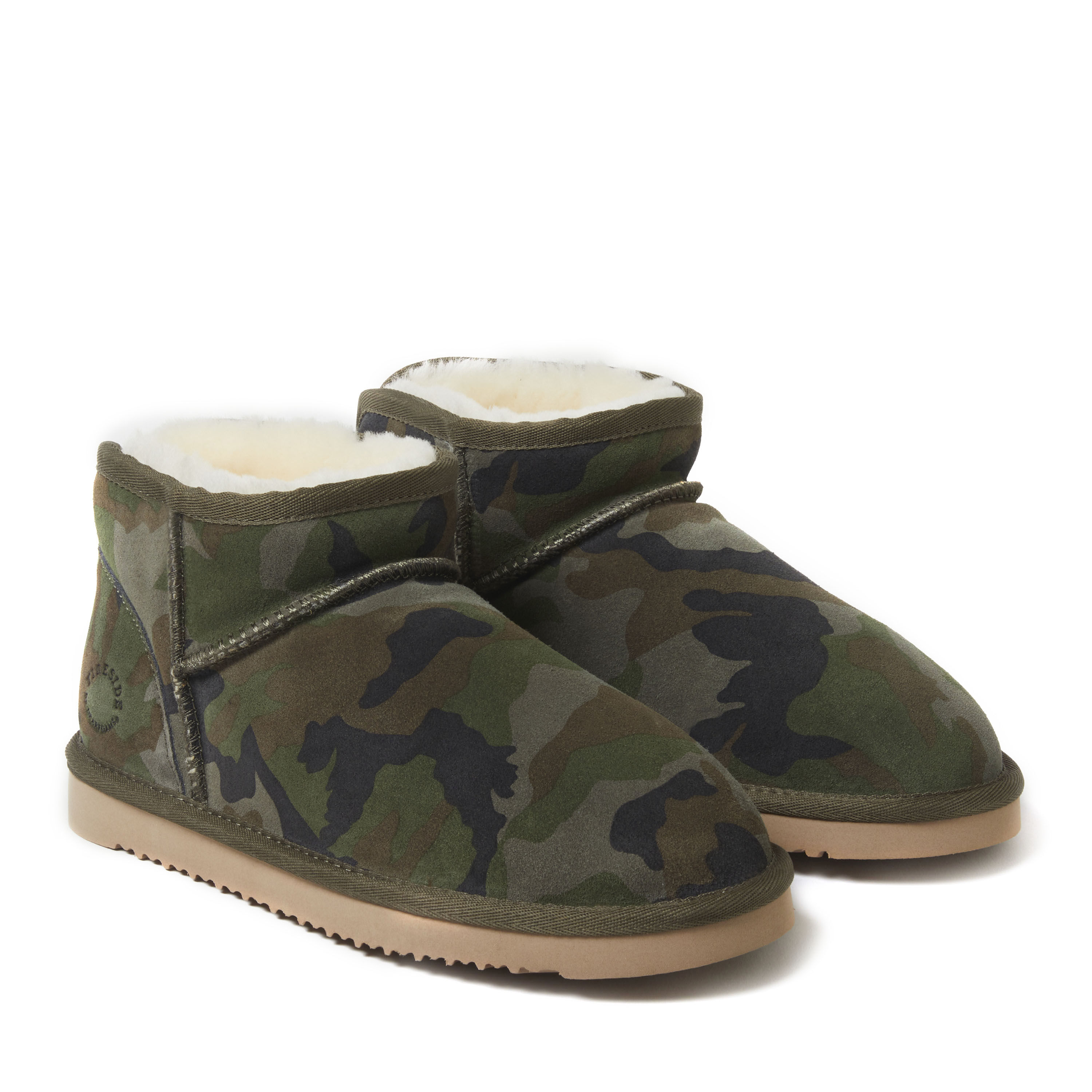 Women's Fireside by Dearfoams Riverland Genuine Shearling Micro Bootie