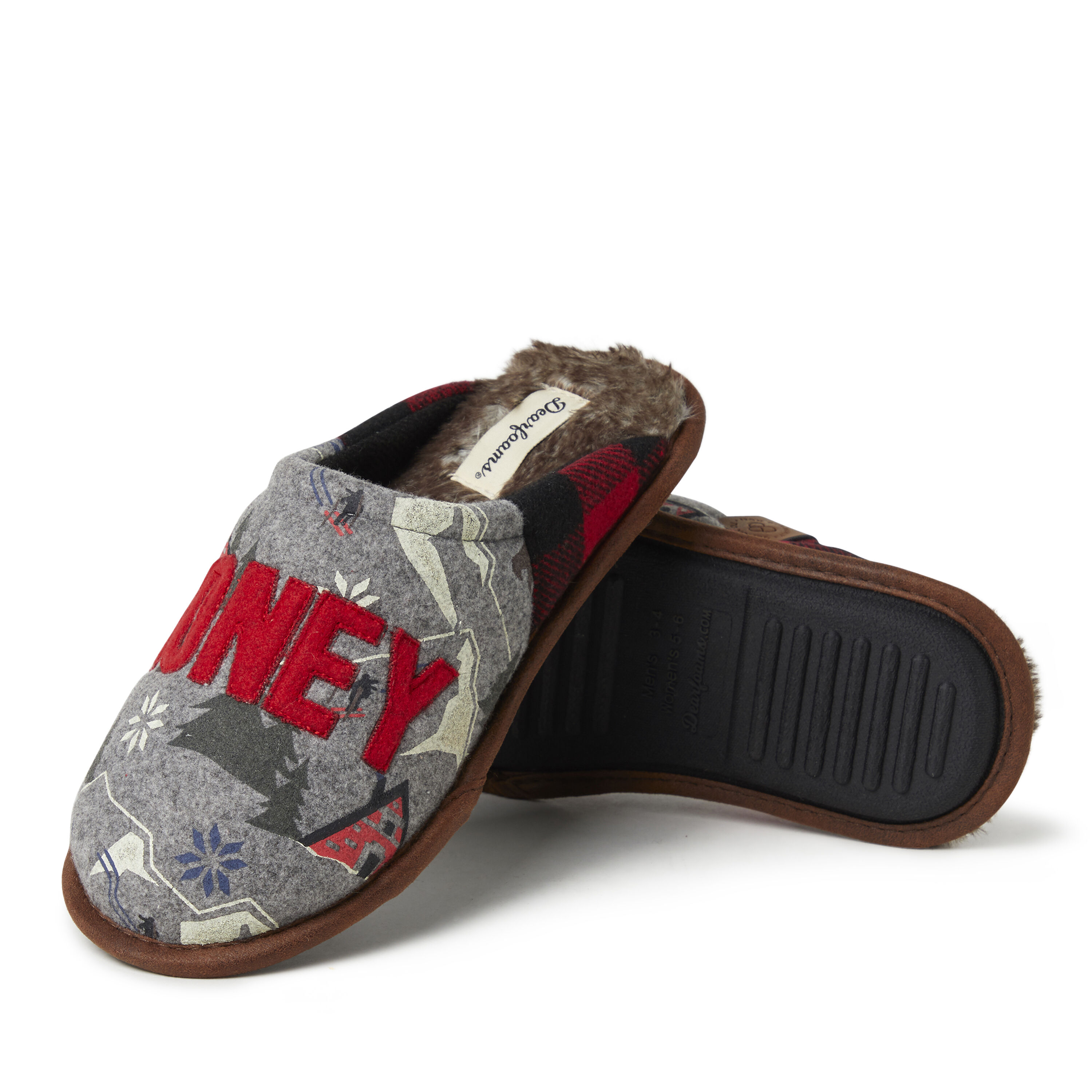 Unisex Family Mood Bear Scuff Slipper