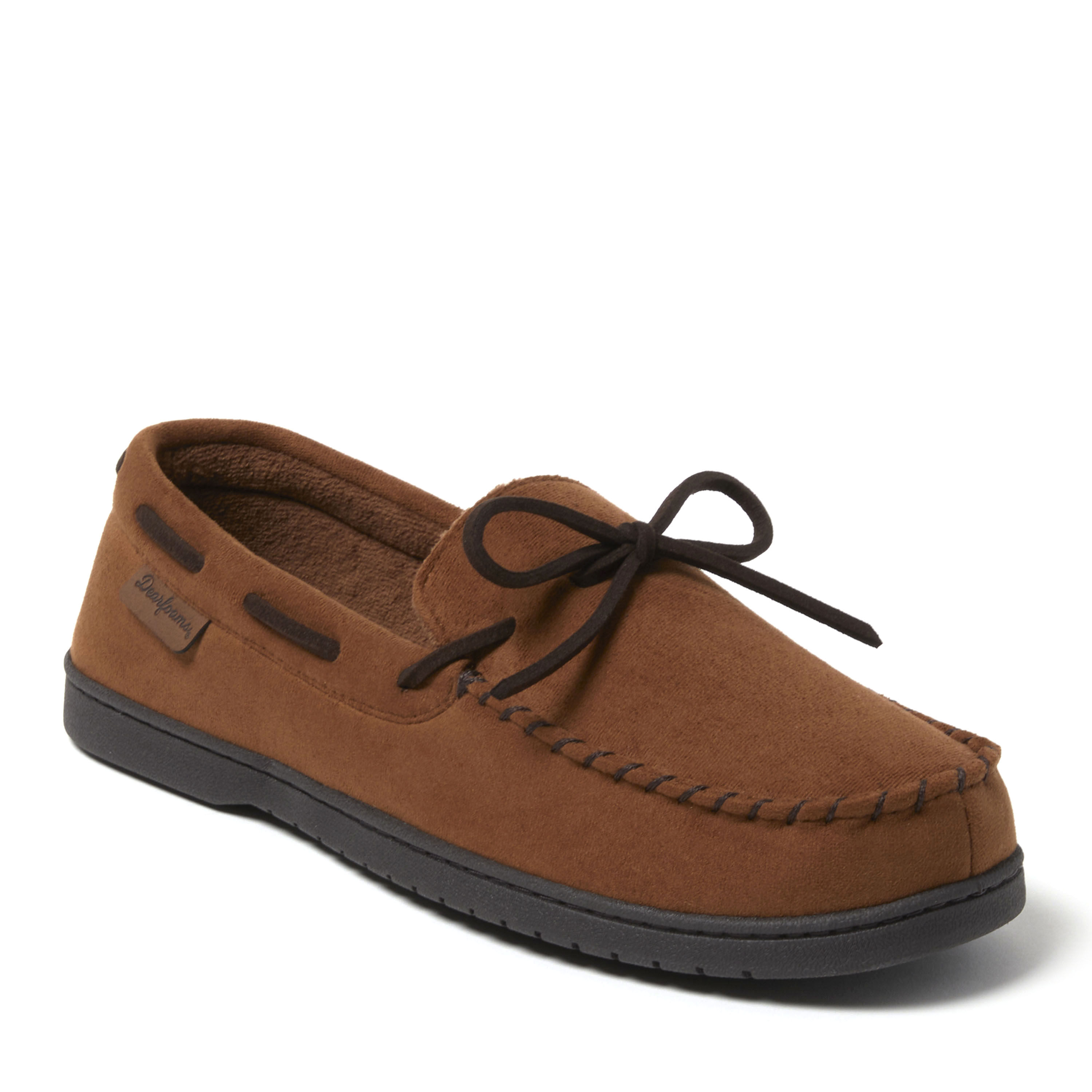 Men's Toby Microsuede Moccasin with Tie and Whipstitch