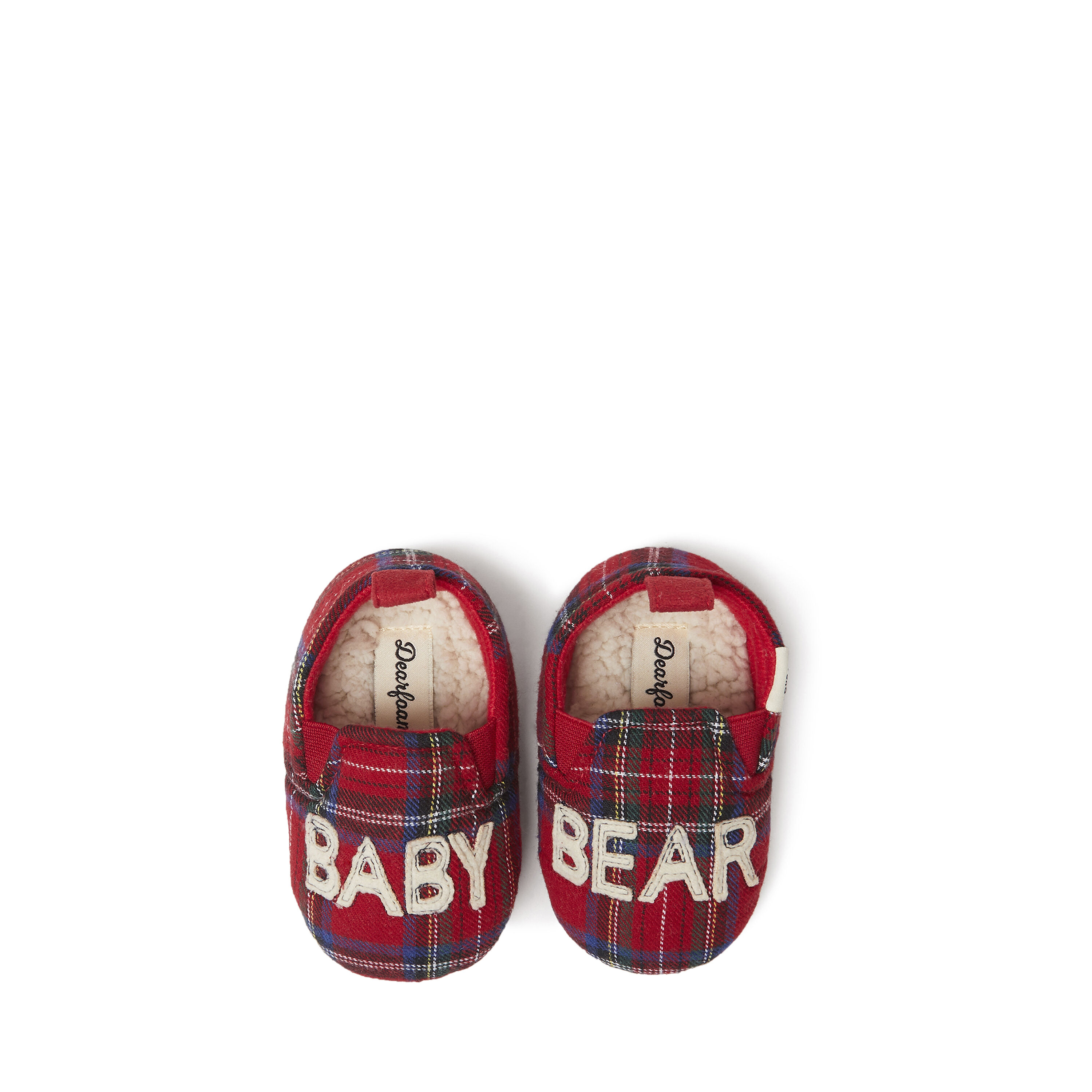 Baby Bear Plaid or Sherpa Closed Back Slipper