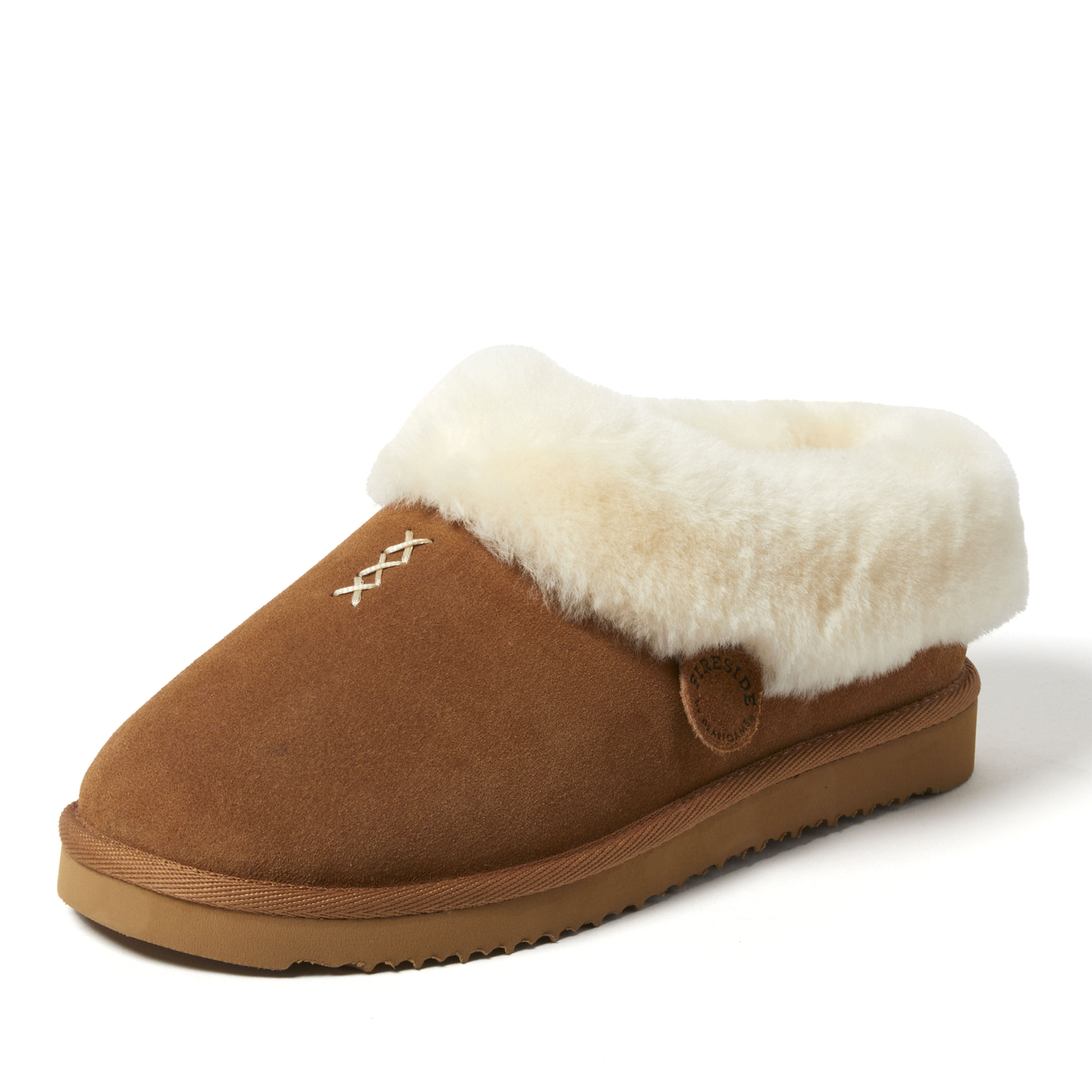 Women's Fireside by Dearfoams Adelaide Genuine Shearling Clog Slipper