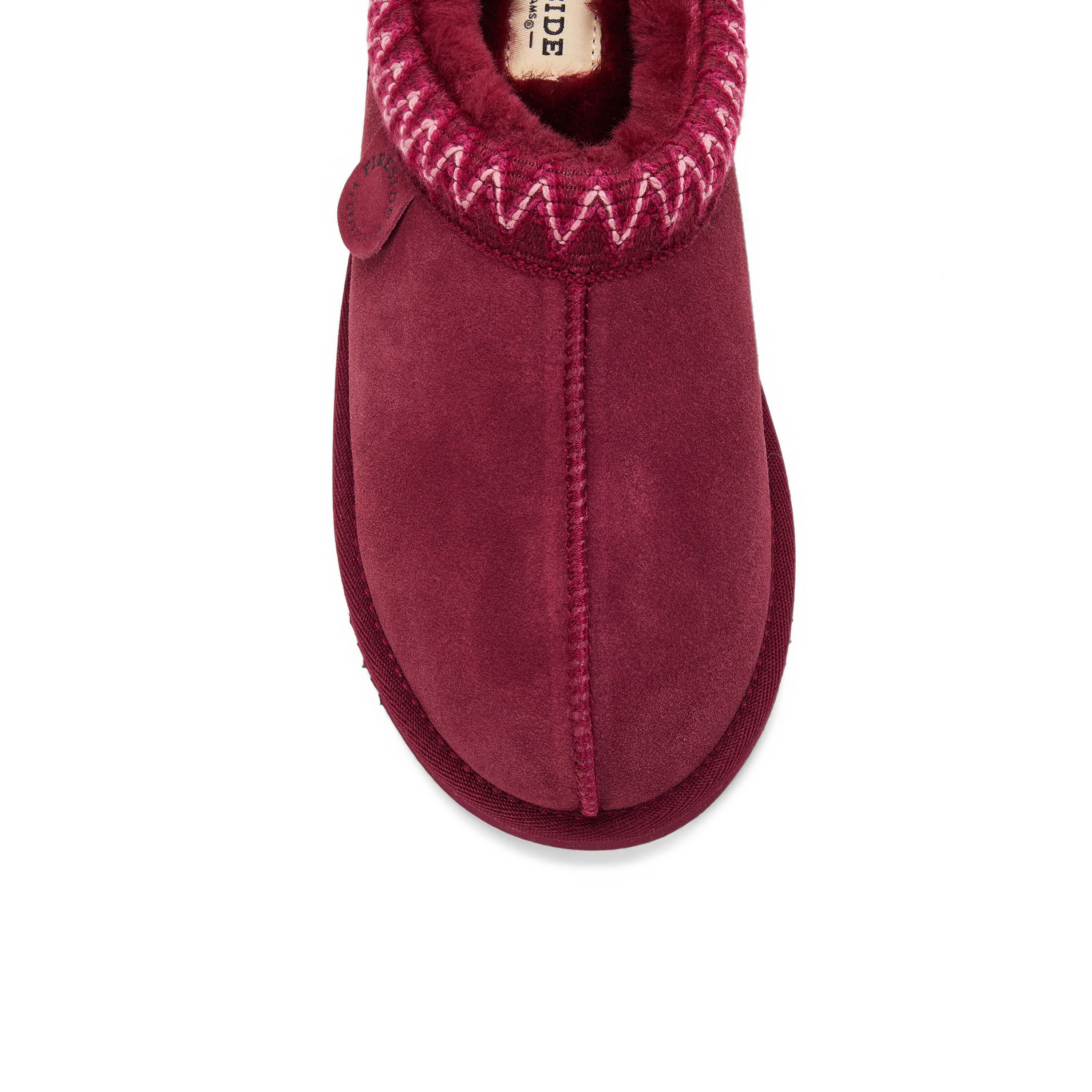Women's Fireside by Dearfoams Greta Genuine Shearling Clog With Taping