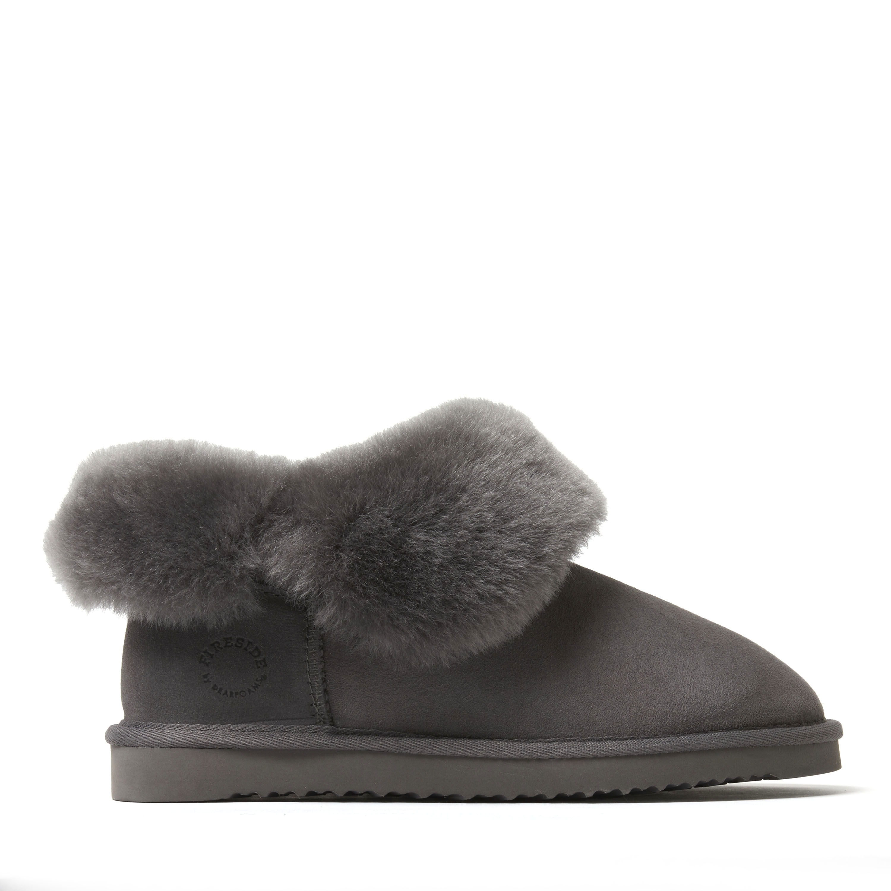 Women's Fireside by Dearfoams Perth Genuine Shearling Foldover Boot Slipper