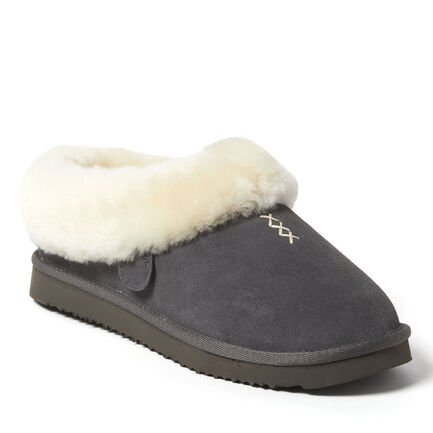Women's Fireside by Dearfoams Adelaide Genuine Shearling Clog Slipper - Water Resistant