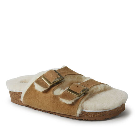 Women's Fireside by Dearfoams Tamworth Cork Molded Footbed Double Band Slide