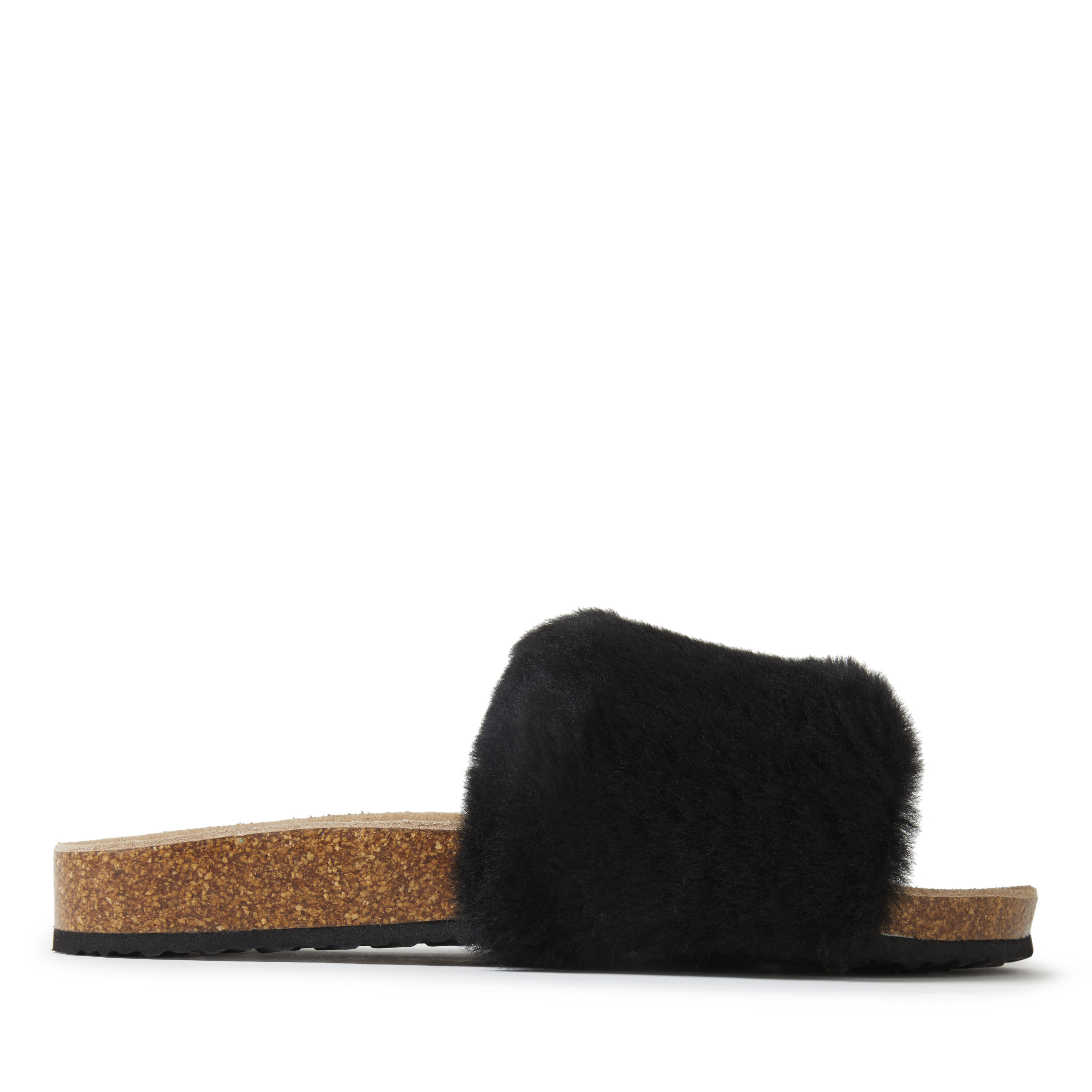 Women's Fireside by Dearfoams Canberra Cork Molded Footbed Shearling Slide
