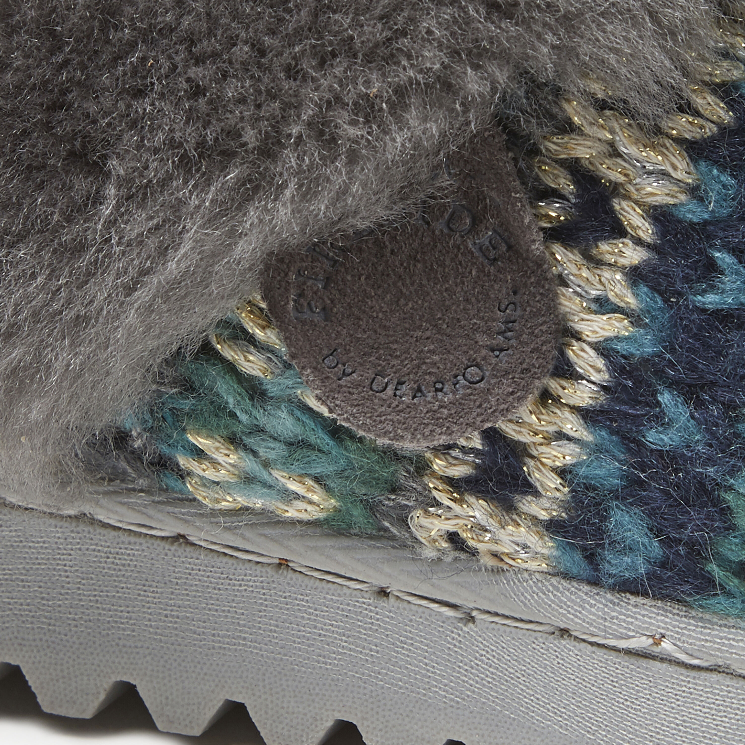 Women's Adelaide Sparkle Fairisle Knit & Genuine Shearling Clog Slipper