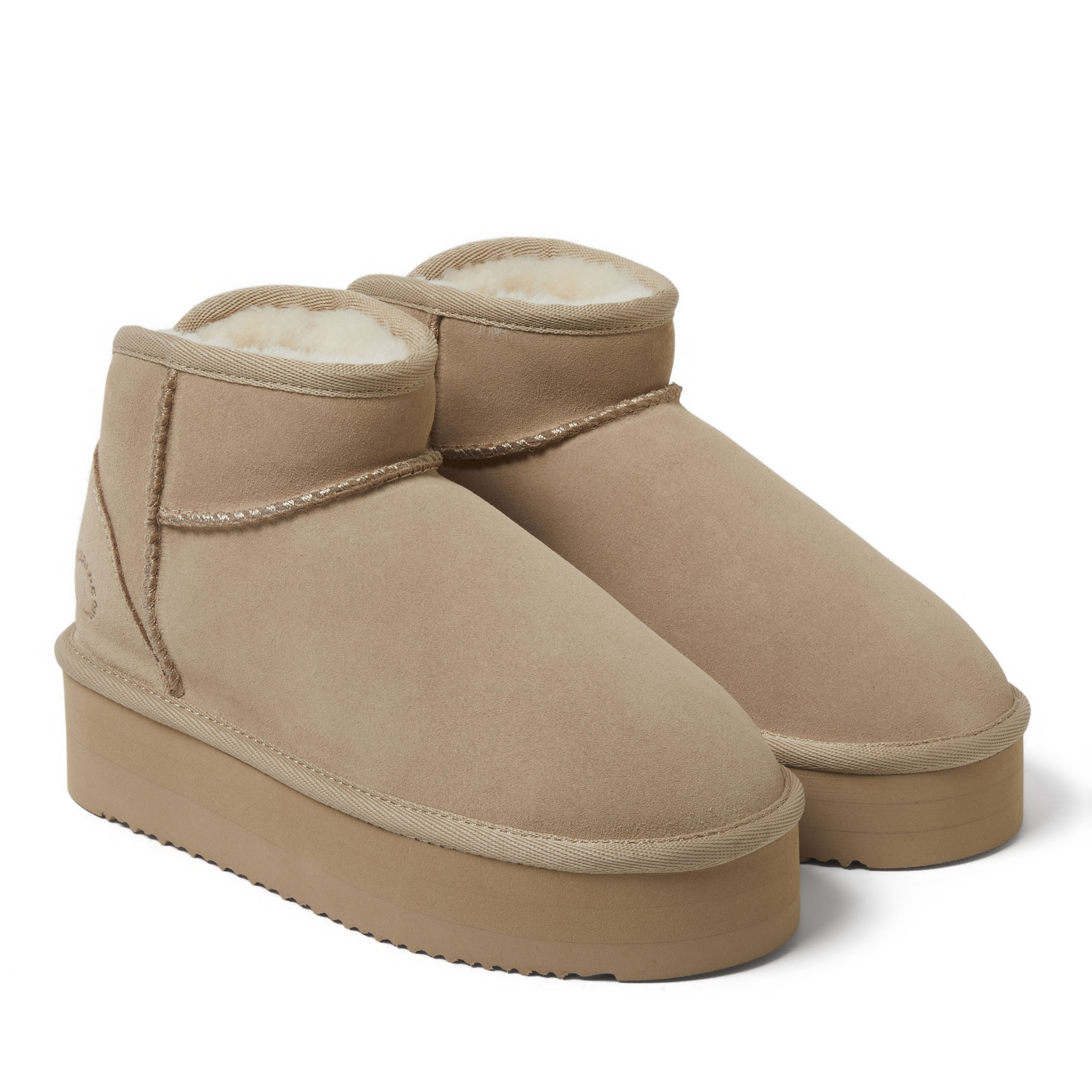 Women's Fireside by Dearfoams Kingston Genuine Shearling Platform Bootie