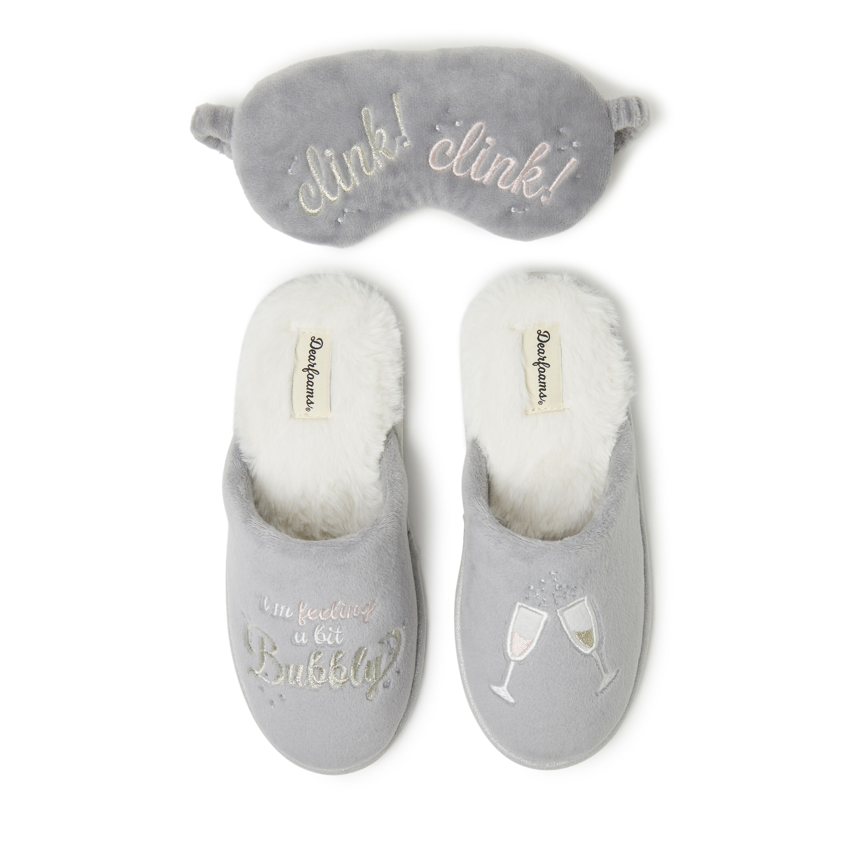Women s Novelty Scuff Slipper with Eye Mask