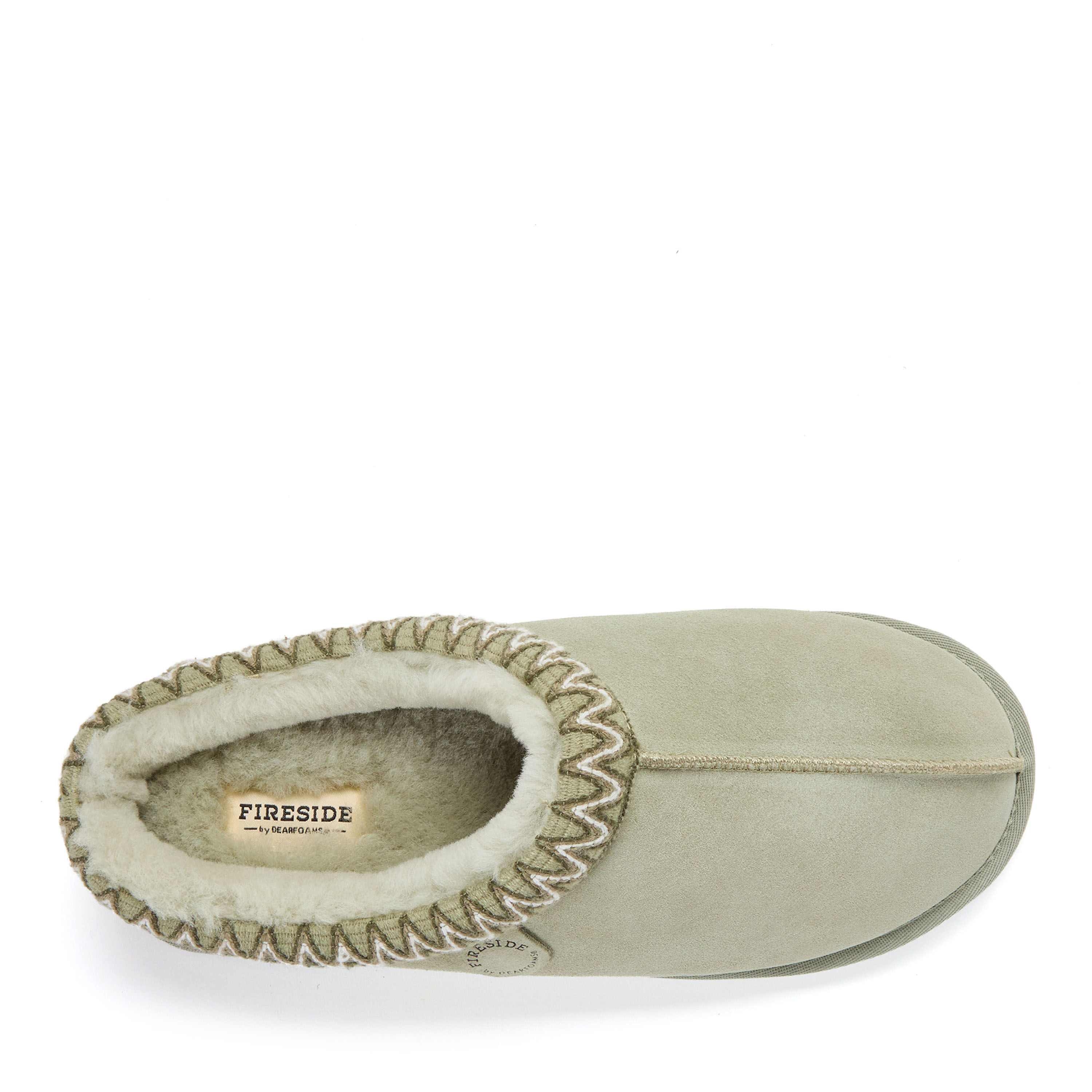 Men's Fireside by Dearfoams Grafton Genuine Shearling Clog With Taping