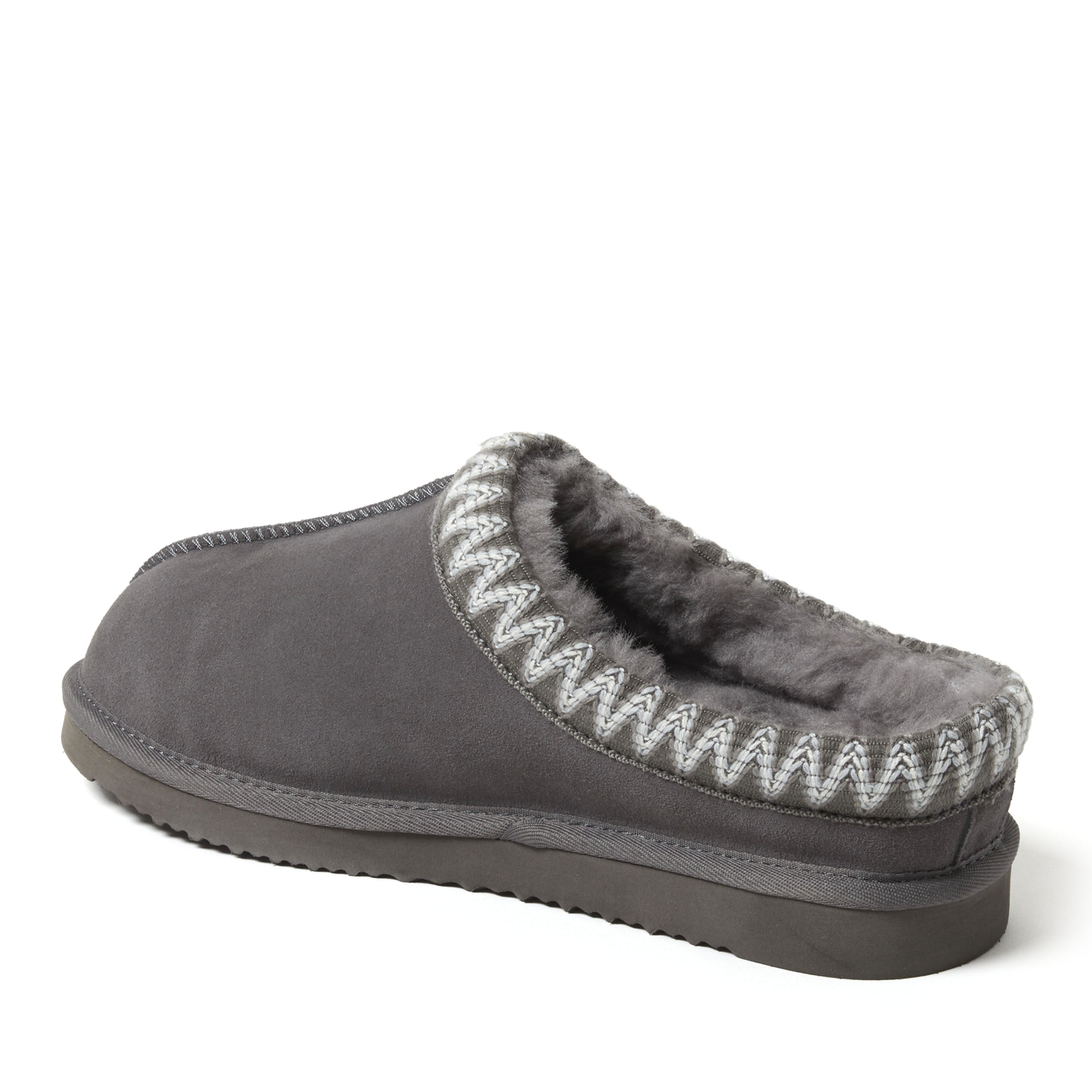 Men's Fireside by Dearfoams Grafton Genuine Shearling Clog With Taping - Water Resistant