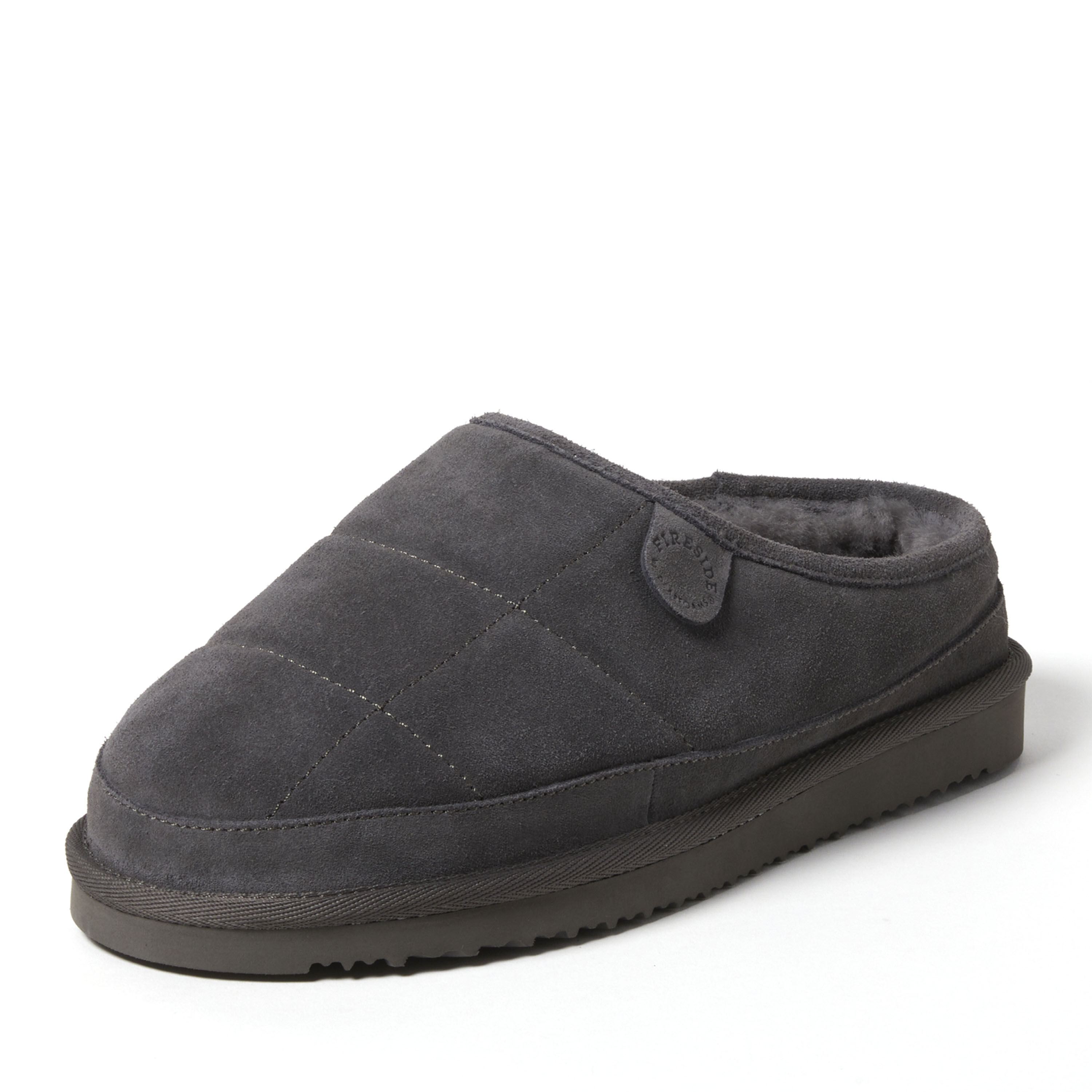 Men's Fireside by Dearfoams Grafton Quilted Genuine Shearling Clog